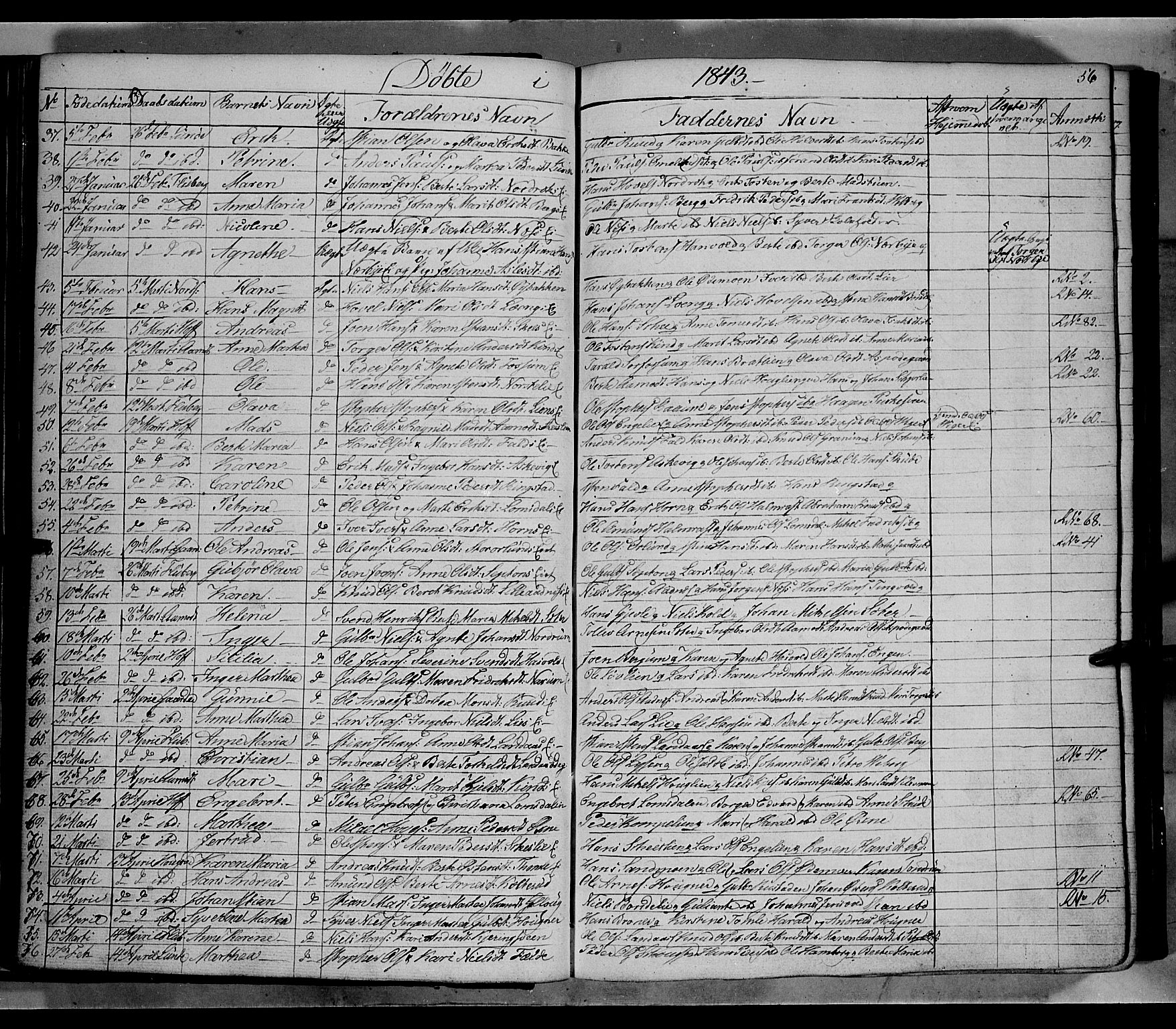 Land prestekontor, AV/SAH-PREST-120/H/Ha/Hab/L0002: Parish register (copy) no. 2, 1833-1849, p. 56