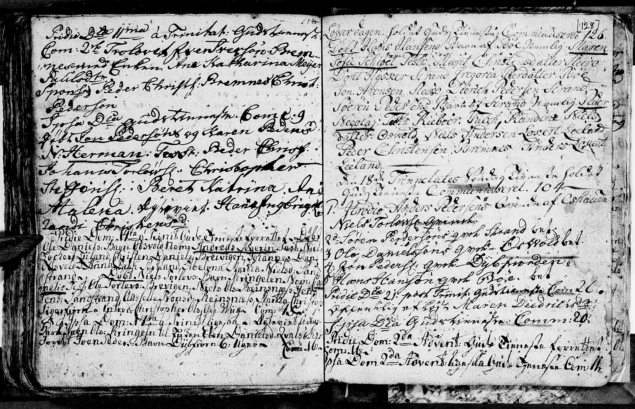 Ministerialprotokoller, klokkerbøker og fødselsregistre - Nordland, SAT/A-1459/895/L1366: Parish register (official) no. 895A01, 1730-1794, p. 128