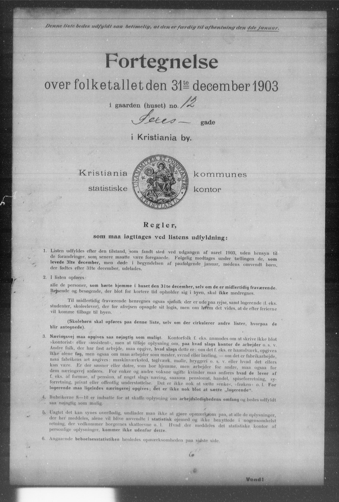 OBA, Municipal Census 1903 for Kristiania, 1903, p. 18127