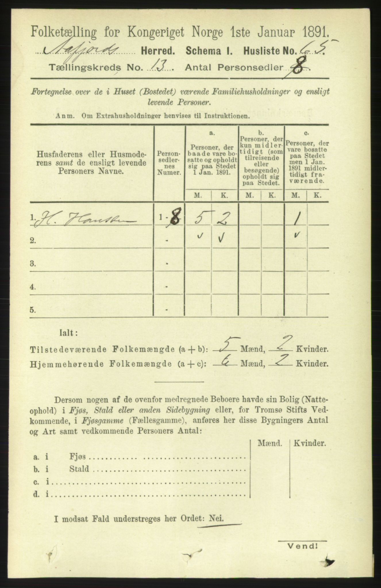 RA, 1891 census for 1630 Åfjord, 1891, p. 4167