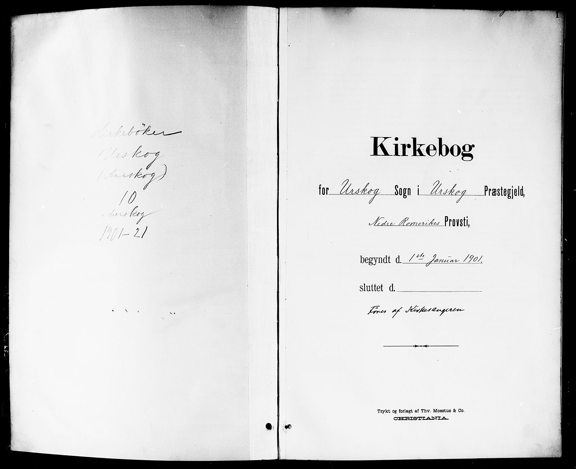 Aurskog prestekontor Kirkebøker, AV/SAO-A-10304a/G/Ga/L0004: Parish register (copy) no. I 4, 1901-1921, p. 1