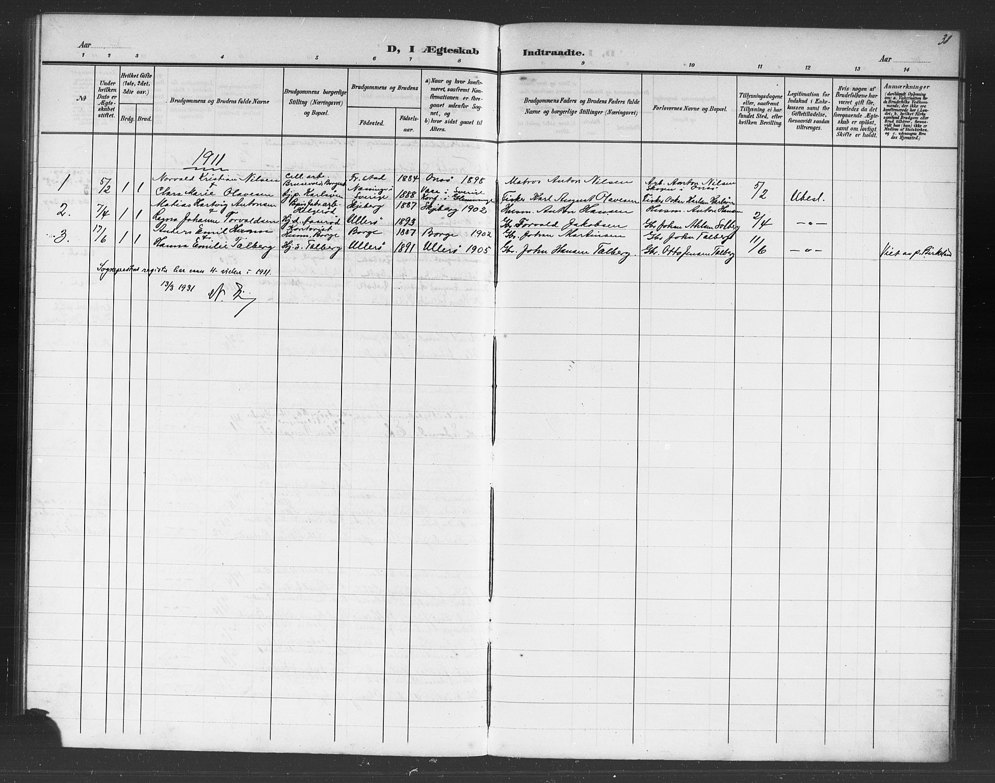 Skjeberg prestekontor Kirkebøker, SAO/A-10923/G/Gb/L0001: Parish register (copy) no. II 1, 1901-1919, p. 38