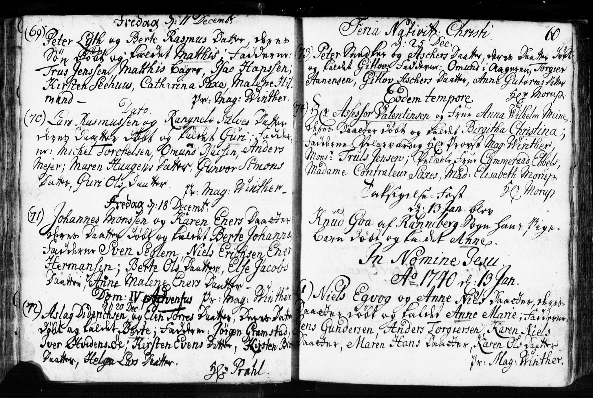 Domkirken sokneprestkontor, SAST/A-101812/001/30/30BB/L0003: Parish register (copy) no. B 3, 1733-1751, p. 60