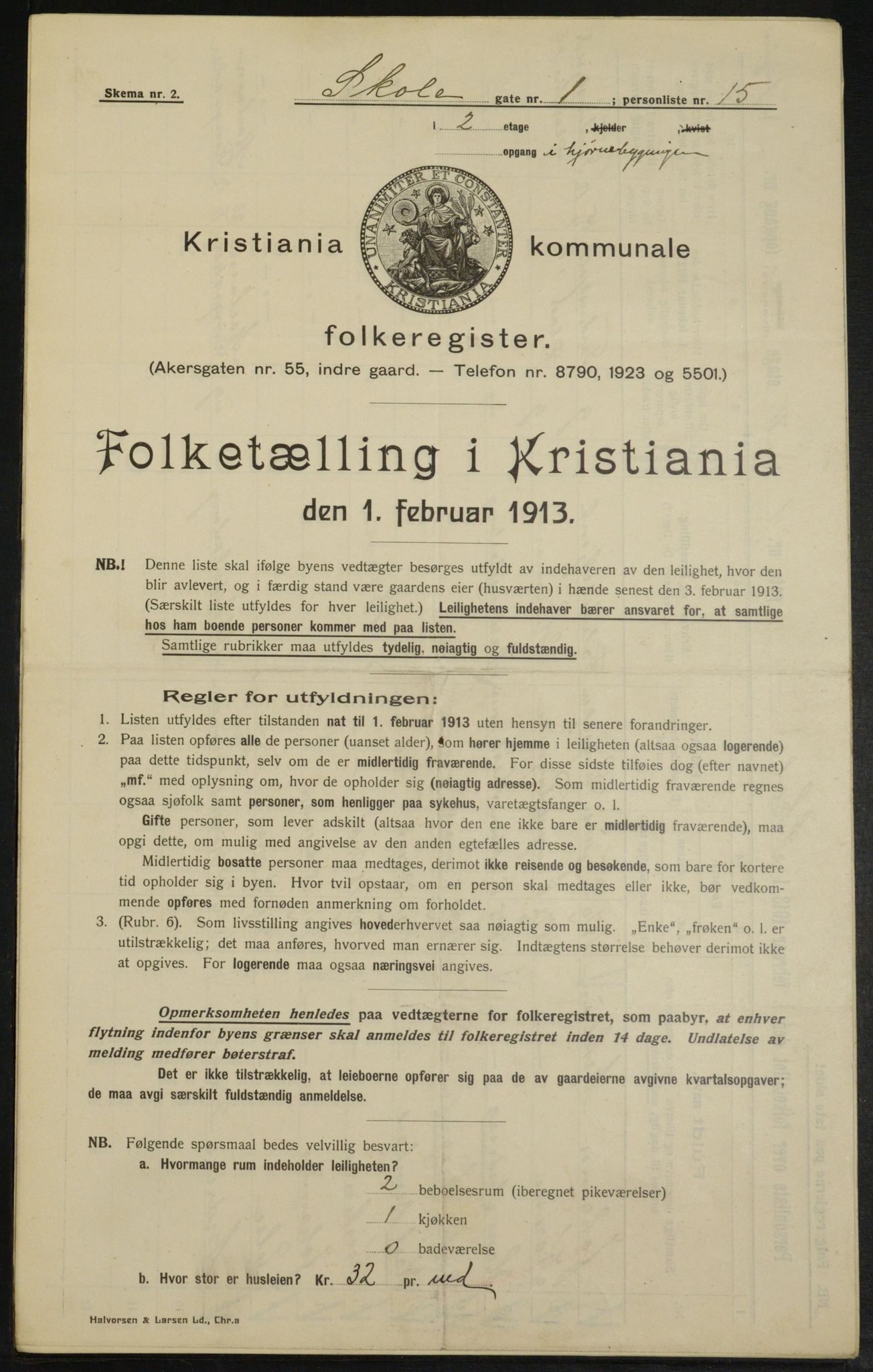 OBA, Municipal Census 1913 for Kristiania, 1913, p. 96225