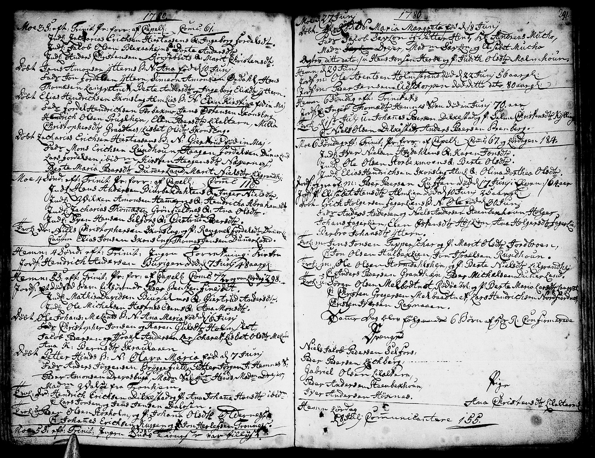 Ministerialprotokoller, klokkerbøker og fødselsregistre - Nordland, SAT/A-1459/825/L0348: Parish register (official) no. 825A04, 1752-1788, p. 291