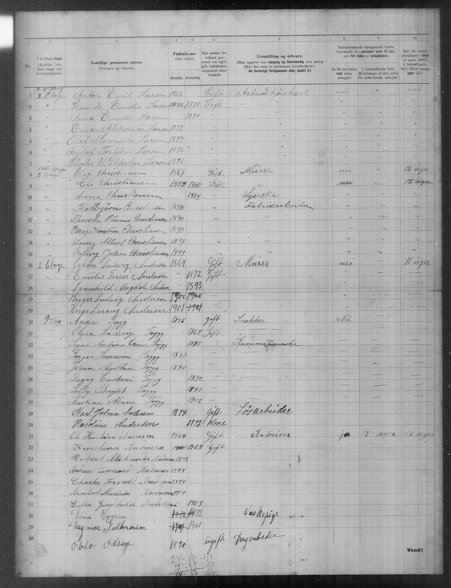 OBA, Municipal Census 1903 for Kristiania, 1903, p. 16358