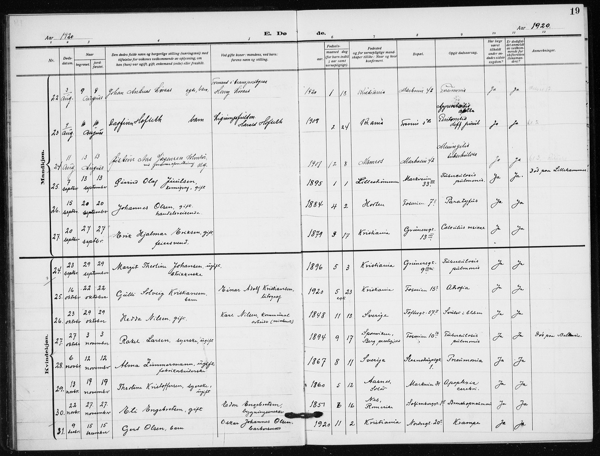 Hauge prestekontor Kirkebøker, AV/SAO-A-10849/F/Fa/L0005: Parish register (official) no. 5, 1917-1938, p. 19