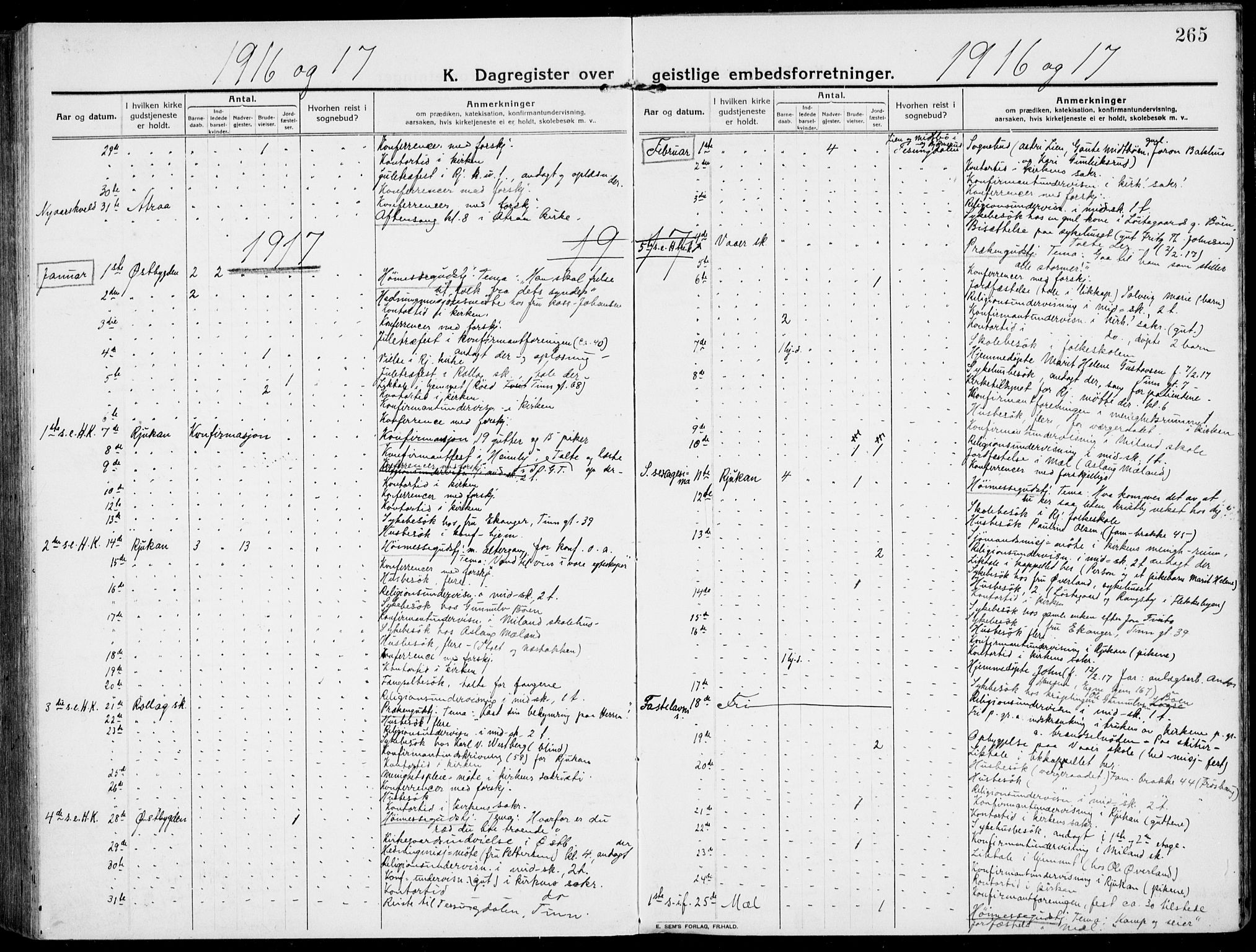 Rjukan kirkebøker, SAKO/A-294/F/Fa/L0002: Parish register (official) no. 2, 1912-1917, p. 265