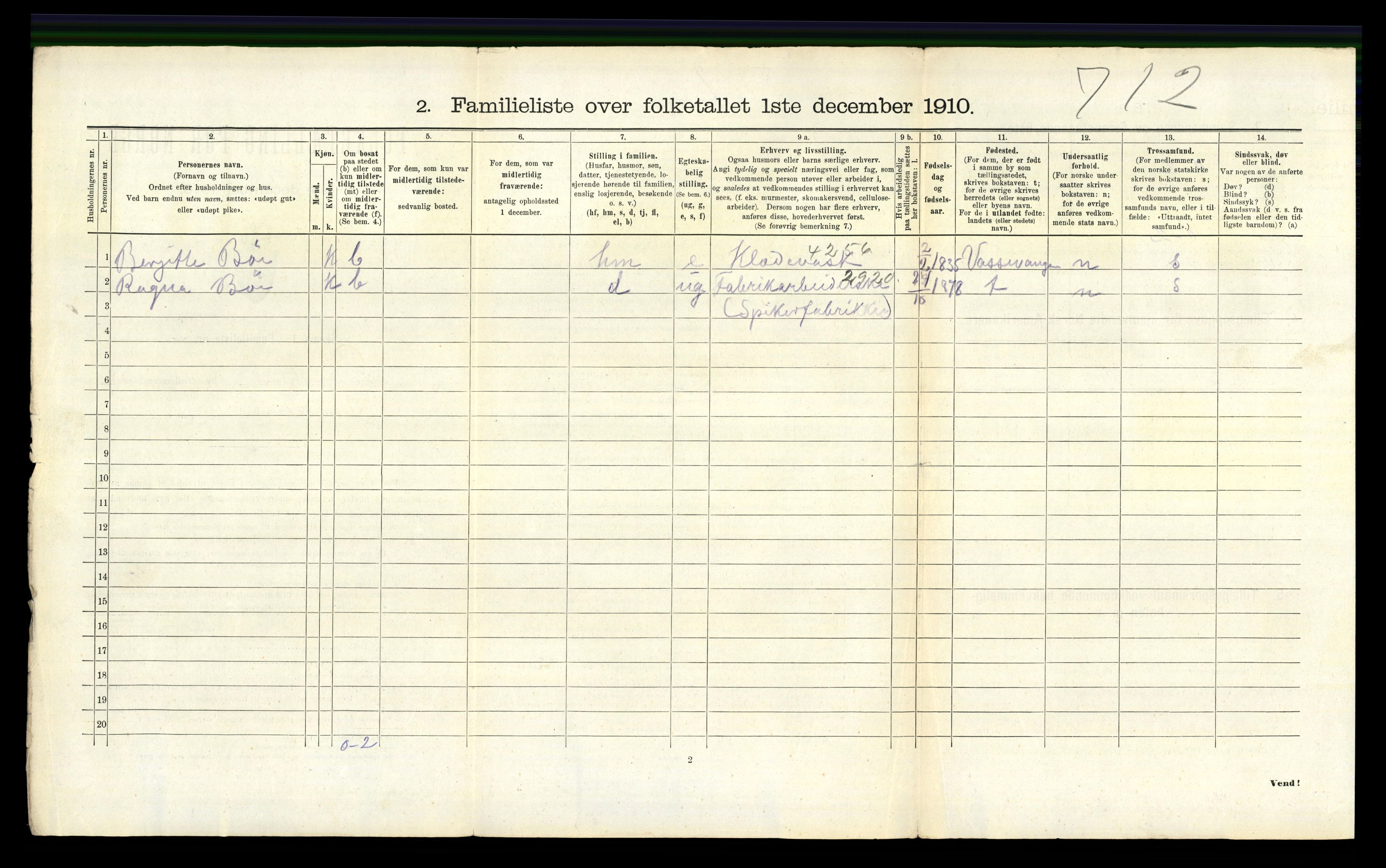 RA, 1910 census for Trondheim, 1910, p. 668