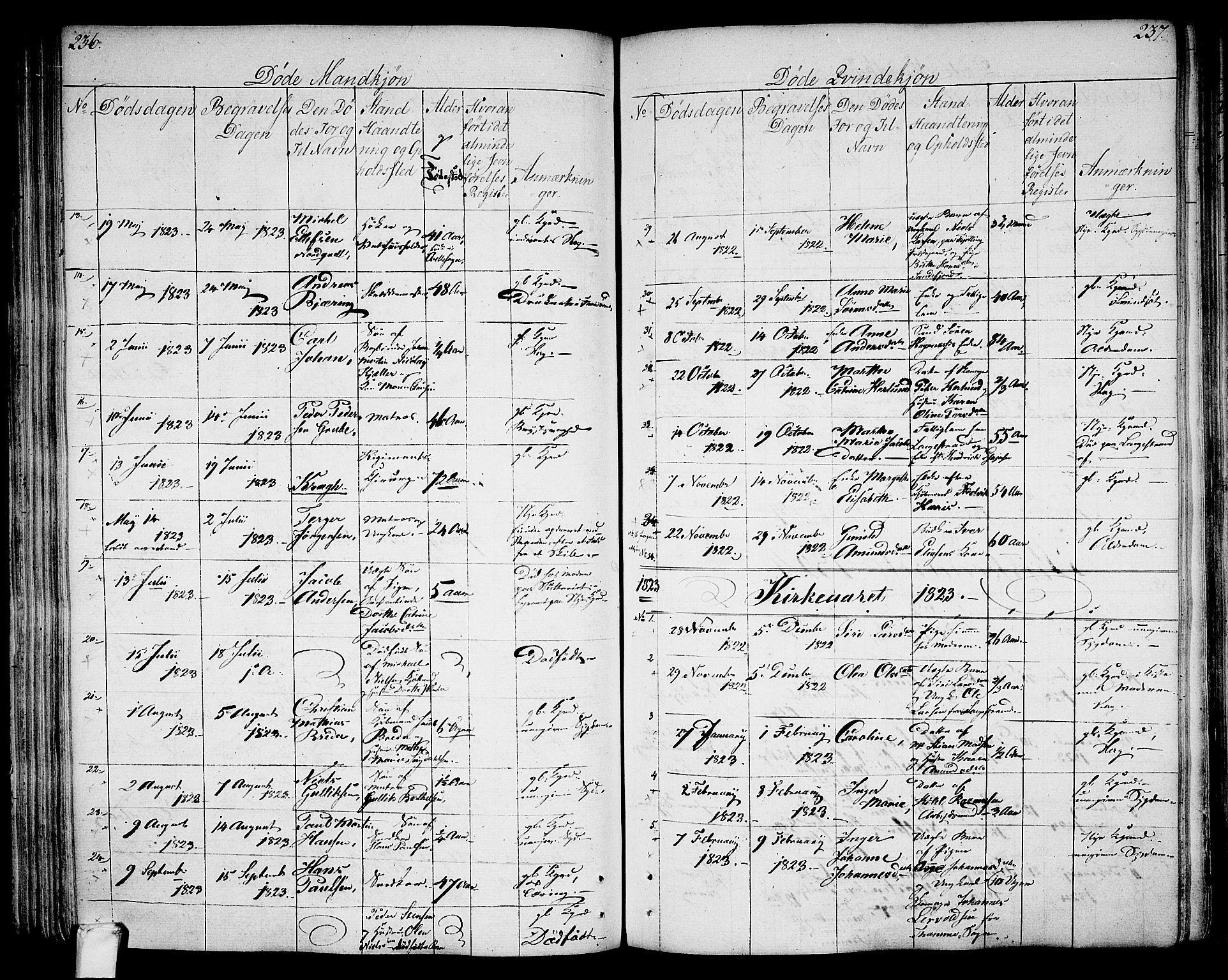 Larvik kirkebøker, SAKO/A-352/G/Ga/L0002: Parish register (copy) no. I 2, 1807-1830, p. 236-237