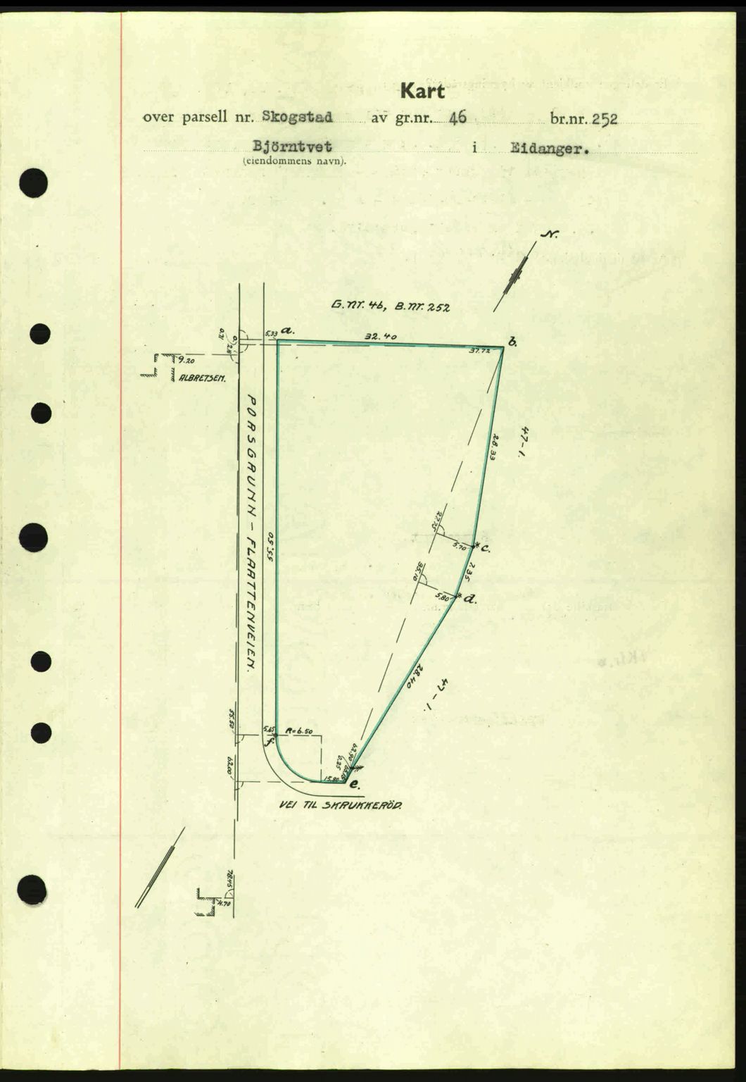 Bamble sorenskriveri, AV/SAKO-A-214/G/Ga/Gag/L0002: Mortgage book no. A-2, 1937-1938, Diary no: : 1045/1937