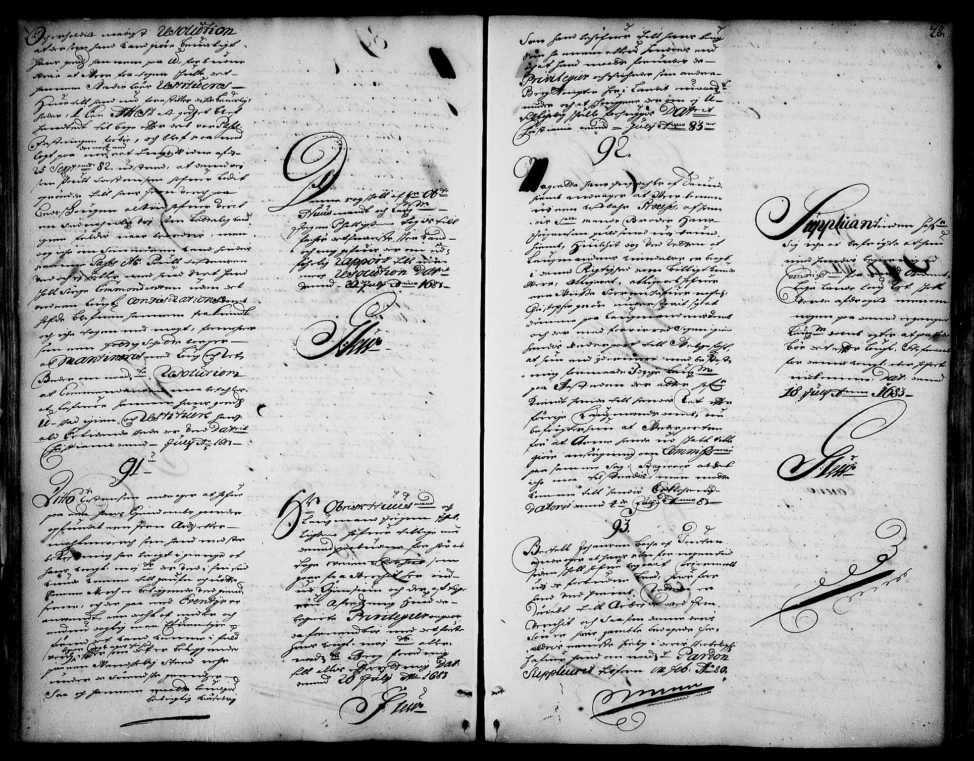 Stattholderembetet 1572-1771, AV/RA-EA-2870/Ad/L0004: Supplikasjons- og resolusjonsprotokoll, 1683-1691, p. 26b-27a