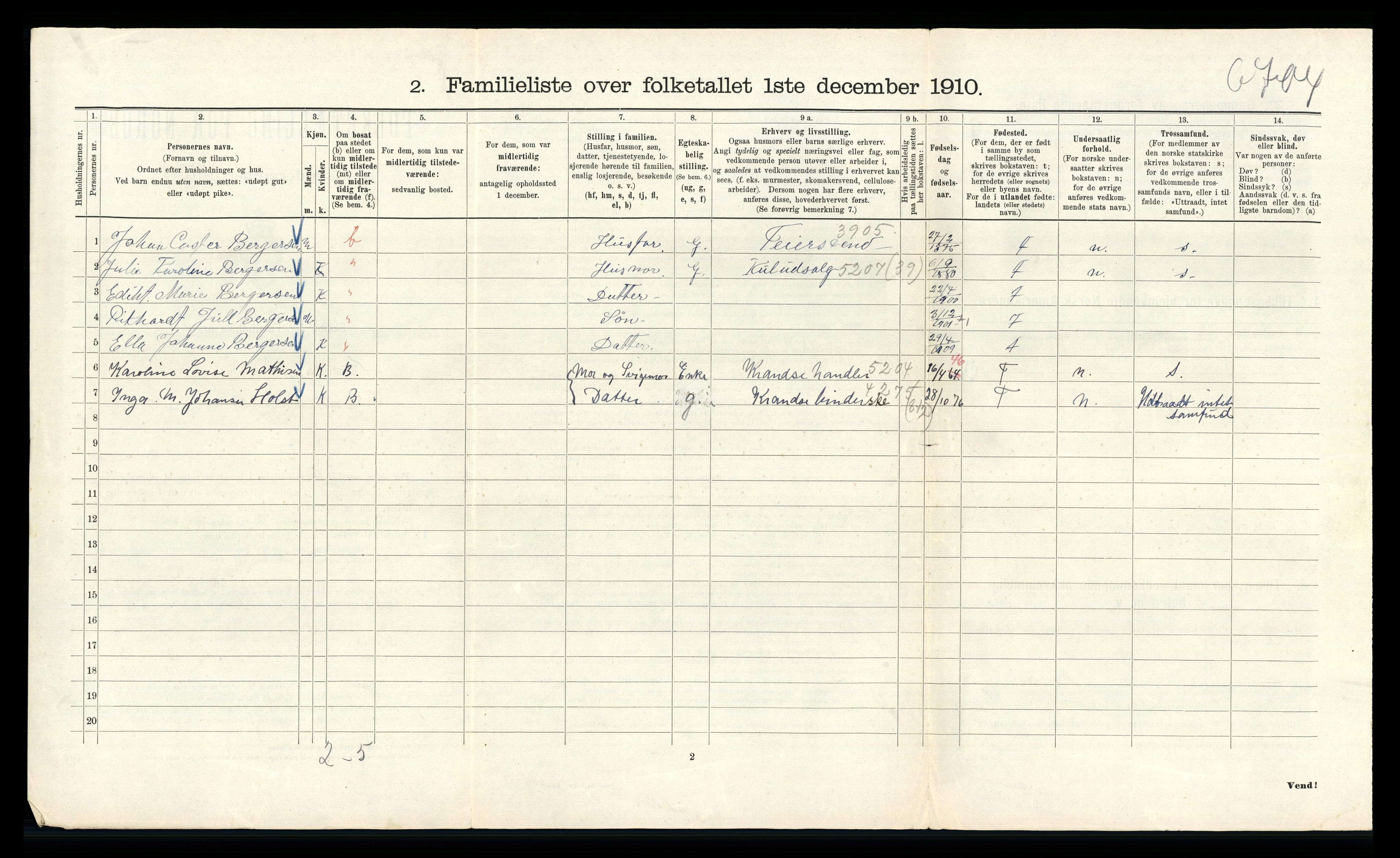 RA, 1910 census for Kristiania, 1910, p. 56648