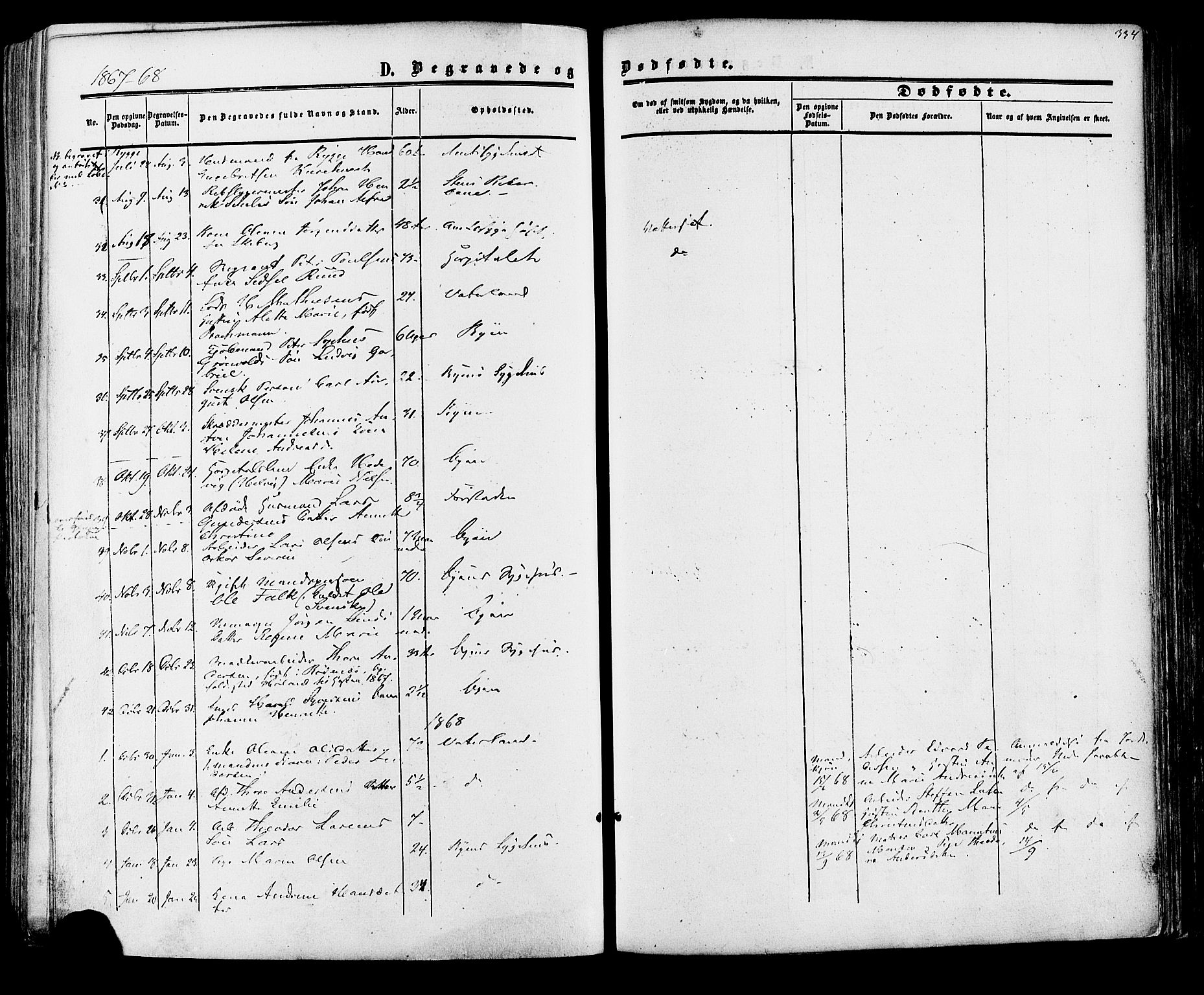Fredrikstad prestekontor Kirkebøker, SAO/A-11082/F/Fa/L0006: Parish register (official) no. 6, 1857-1878, p. 334