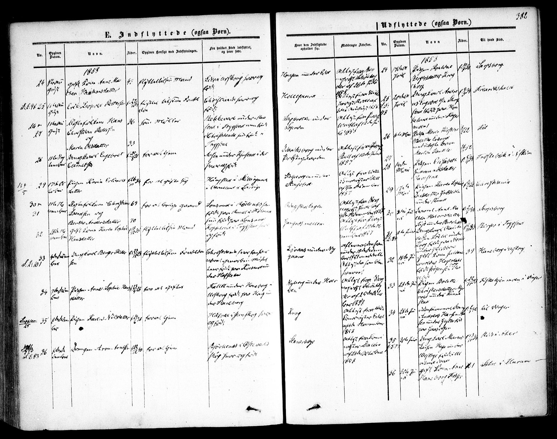 Høland prestekontor Kirkebøker, AV/SAO-A-10346a/F/Fa/L0010: Parish register (official) no. I 10, 1854-1861, p. 382