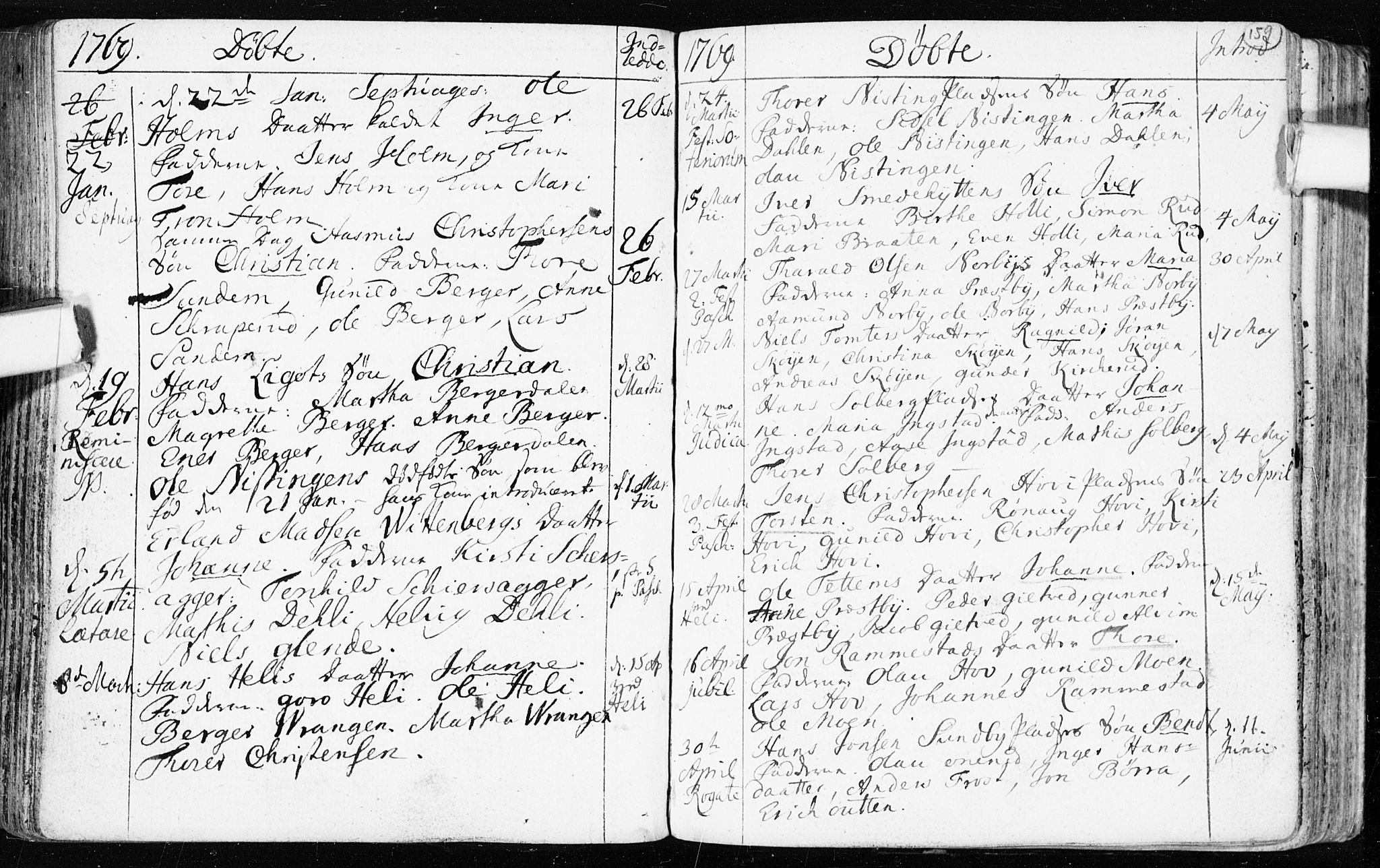 Spydeberg prestekontor Kirkebøker, AV/SAO-A-10924/F/Fa/L0002: Parish register (official) no. I 2, 1739-1780, p. 159