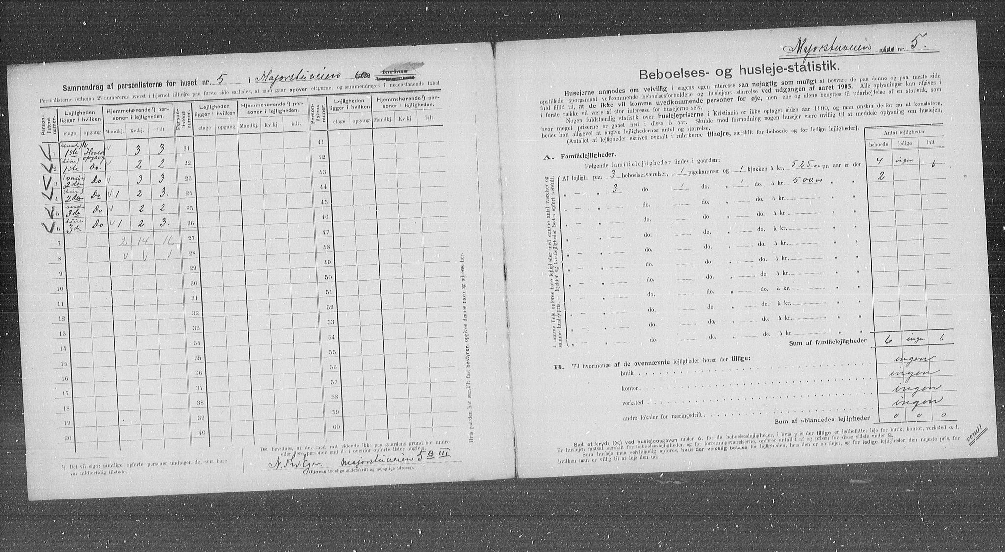 OBA, Municipal Census 1905 for Kristiania, 1905, p. 31271