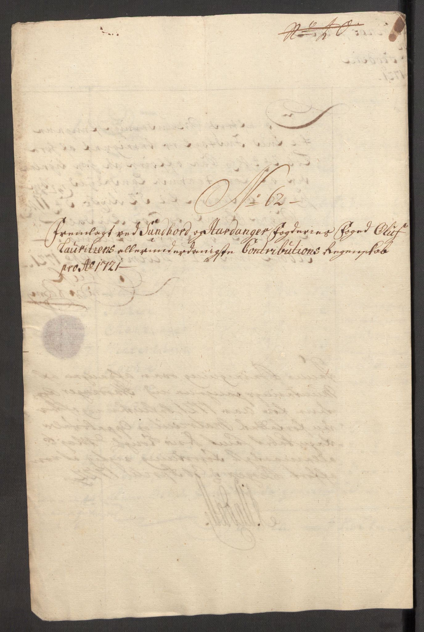 Rentekammeret inntil 1814, Reviderte regnskaper, Fogderegnskap, RA/EA-4092/R48/L3000: Fogderegnskap Sunnhordland og Hardanger, 1721, p. 384