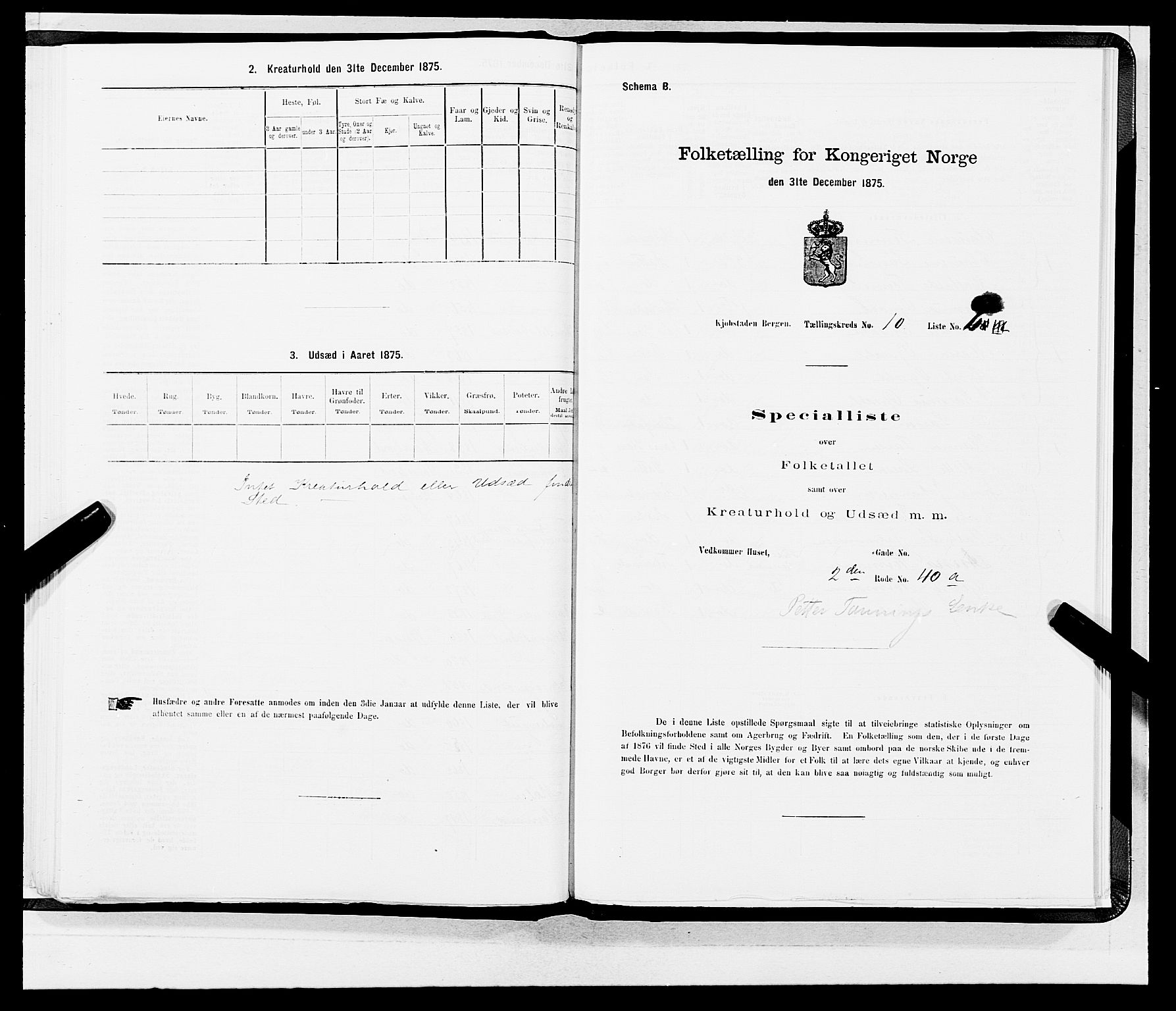 SAB, 1875 census for 1301 Bergen, 1875, p. 466