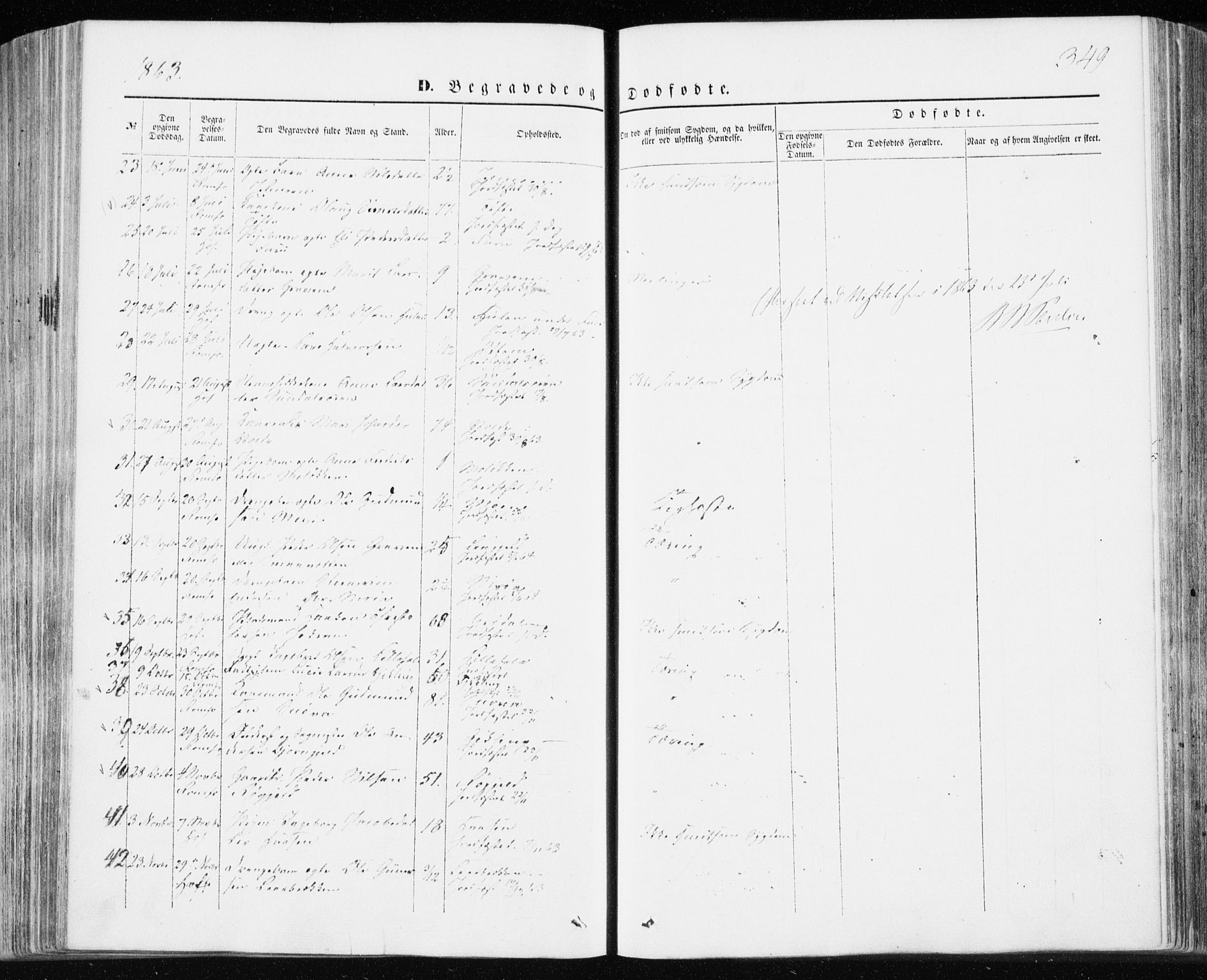 Ministerialprotokoller, klokkerbøker og fødselsregistre - Møre og Romsdal, AV/SAT-A-1454/590/L1013: Parish register (official) no. 590A05, 1847-1877, p. 349