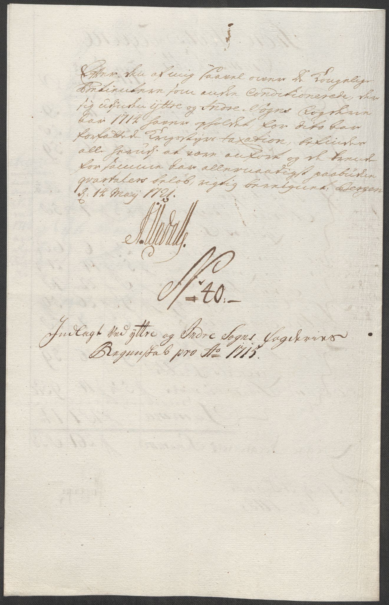 Rentekammeret inntil 1814, Reviderte regnskaper, Fogderegnskap, AV/RA-EA-4092/R52/L3320: Fogderegnskap Sogn, 1715-1716, p. 181