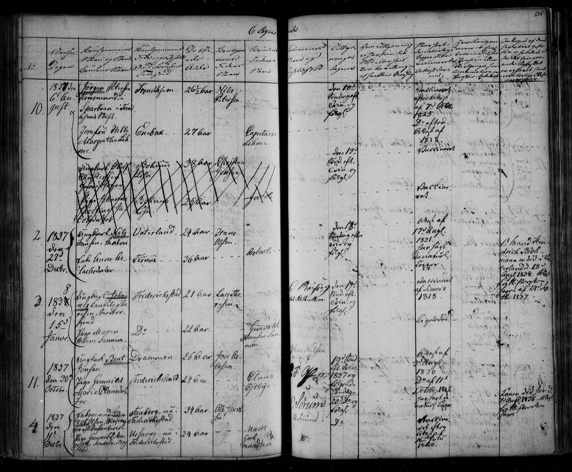 Fredrikstad prestekontor Kirkebøker, AV/SAO-A-11082/F/Fa/L0005: Parish register (official) no. 5, 1835-1856, p. 235