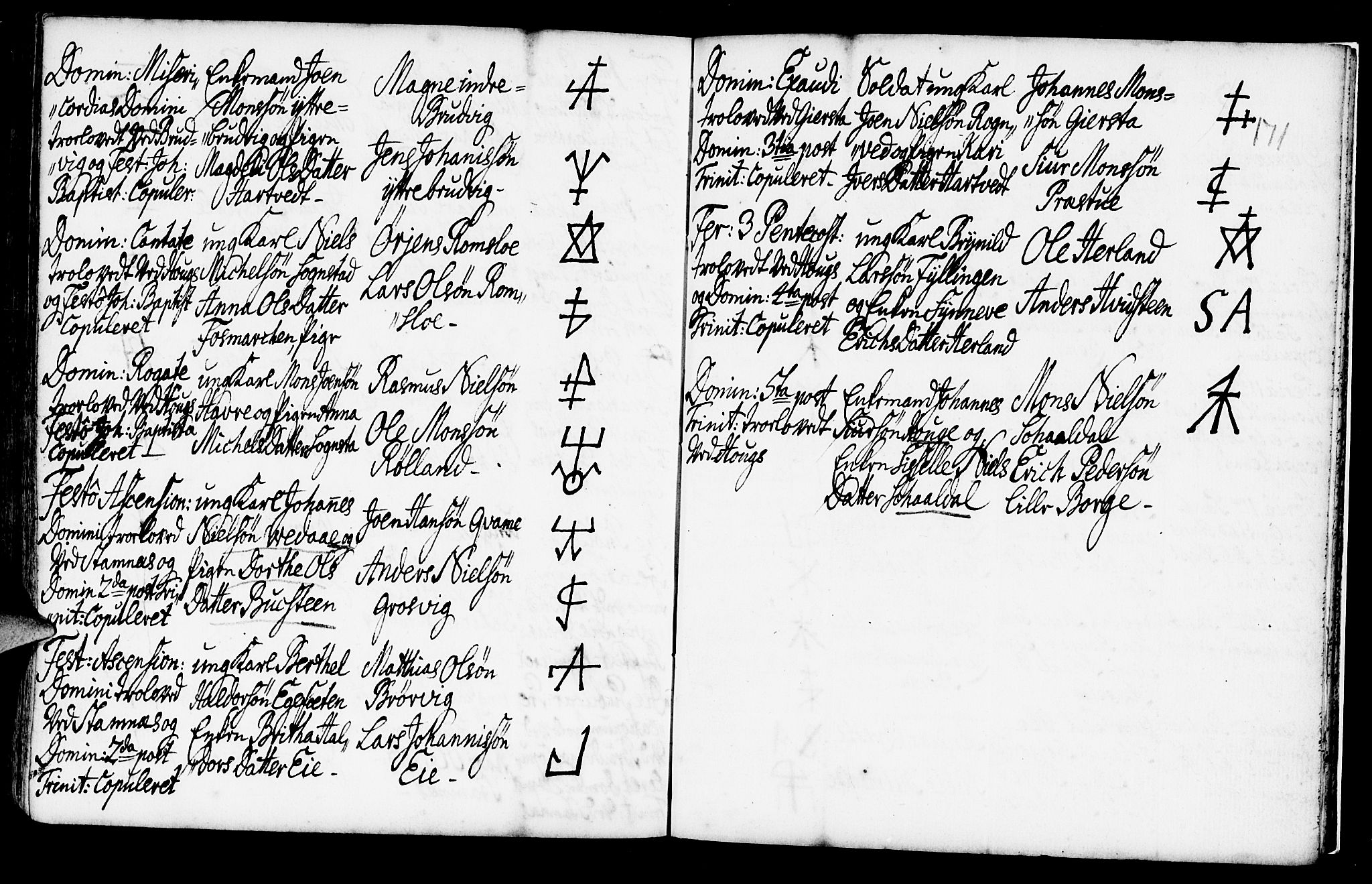 Haus sokneprestembete, AV/SAB-A-75601/H/Haa: Parish register (official) no. A 6, 1748-1758, p. 171