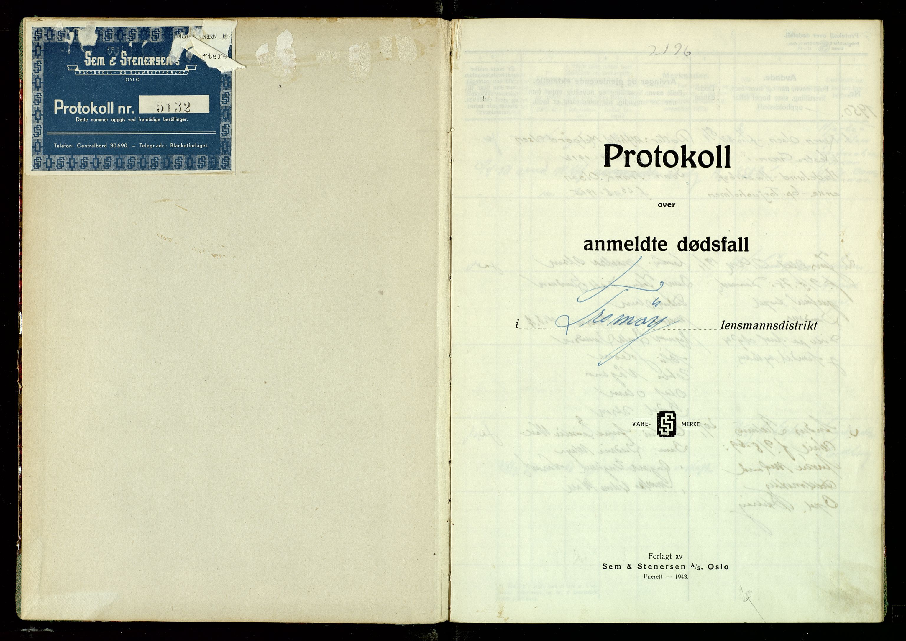 Tromøy lensmannskontor, AV/SAK-1241-0045/Ja/L0062/0001: Dødsfallsprotokoller / Dødsfallsprotokoll, 1950-1955