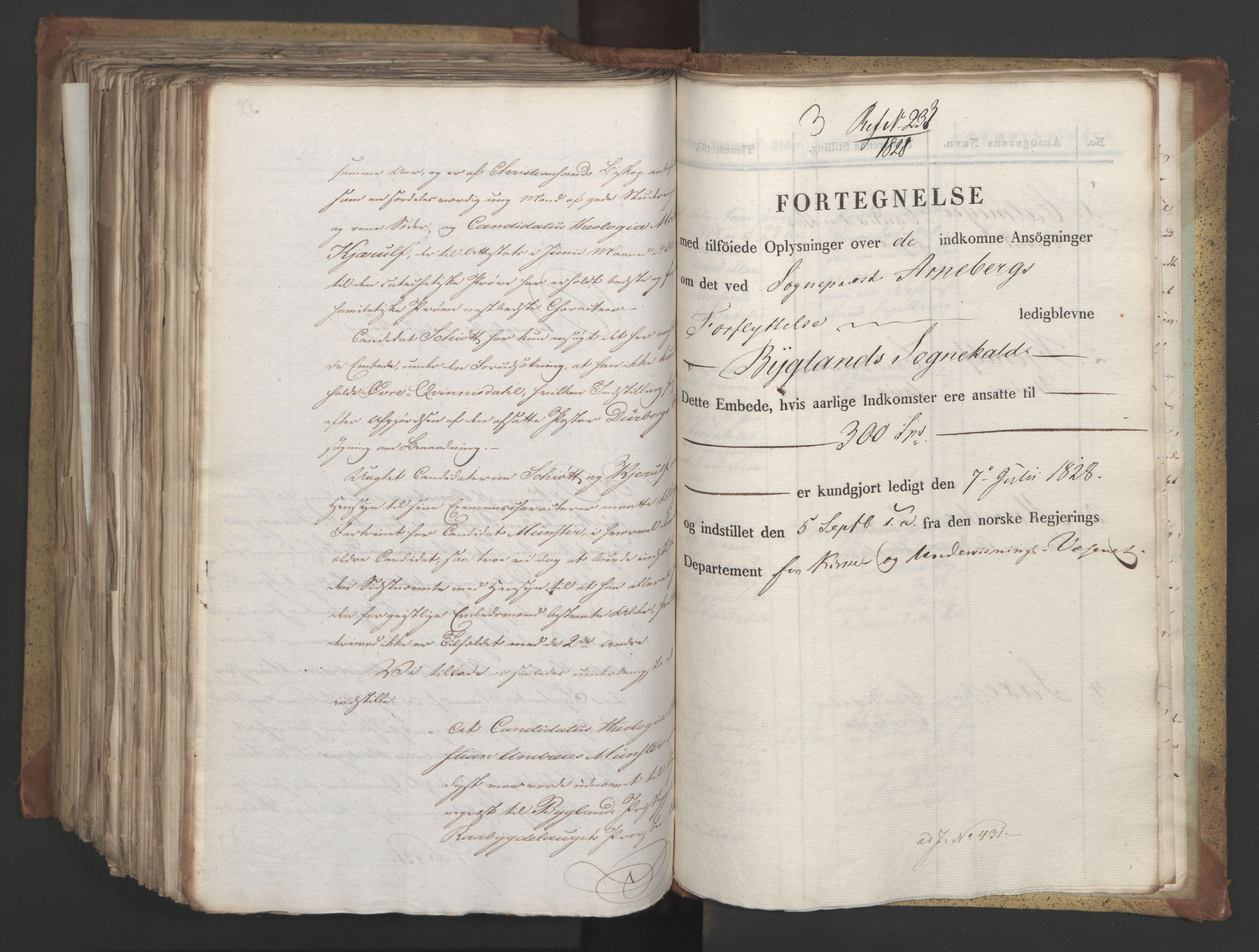 Statsrådsavdelingen i Stockholm, AV/RA-S-1003/D/Da/L0055: Regjeringsinnstillinger nr. 231-435, 1828, p. 633