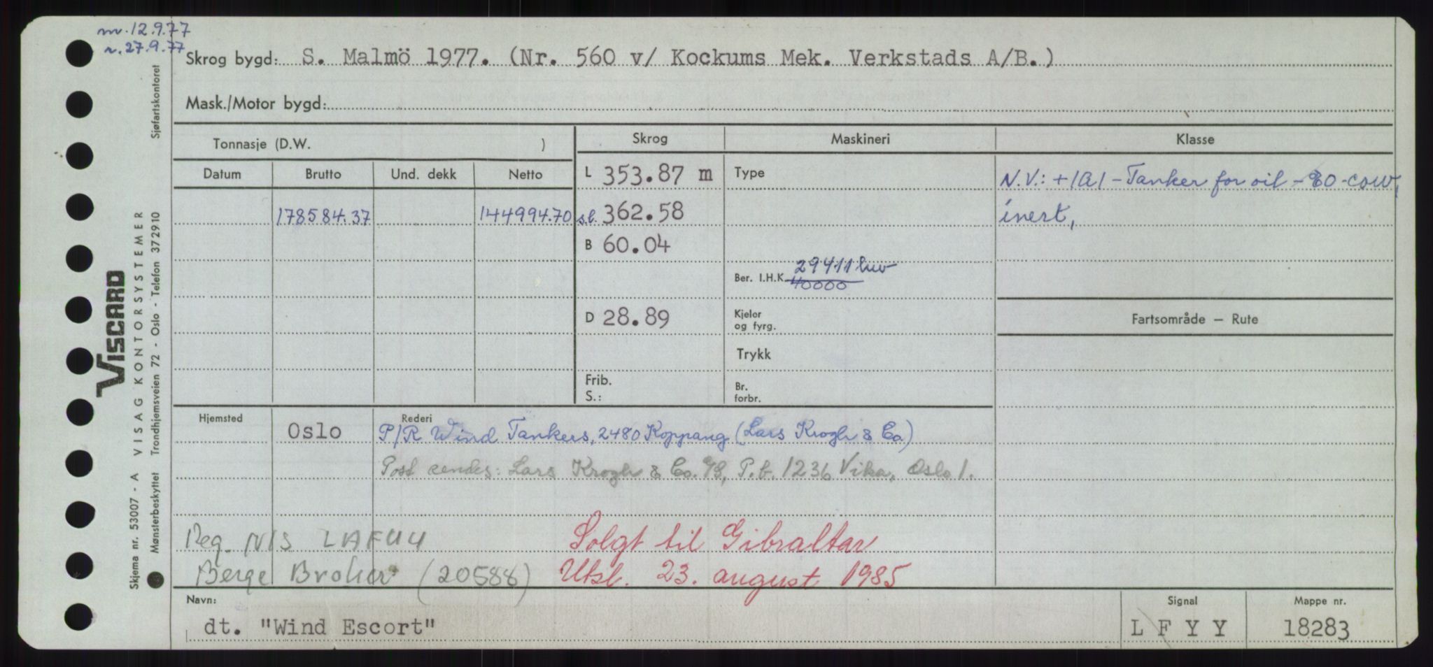 Sjøfartsdirektoratet med forløpere, Skipsmålingen, RA/S-1627/H/Hd/L0041: Fartøy, Vi-Ås, p. 401