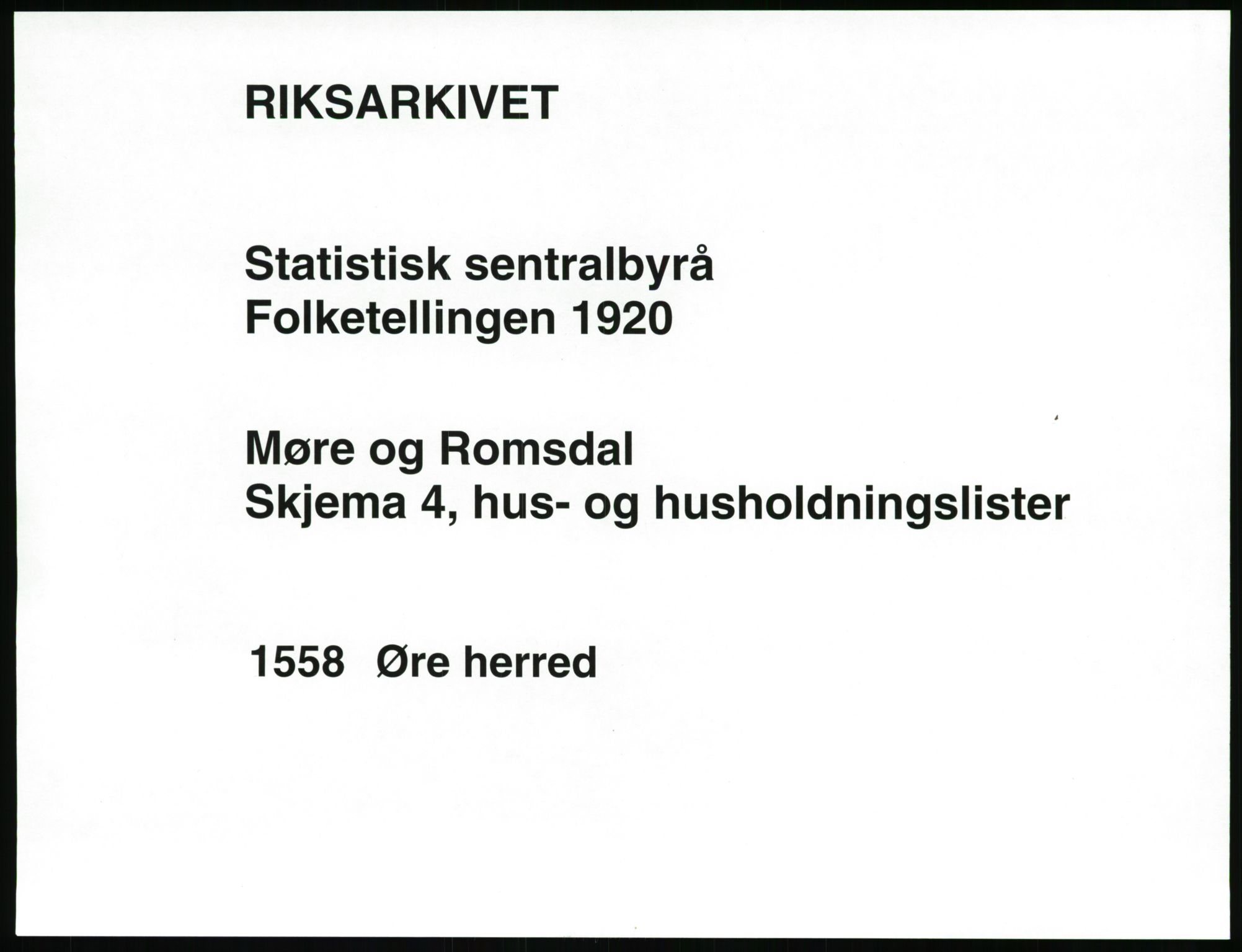 SAT, 1920 census for Øre, 1920, p. 25