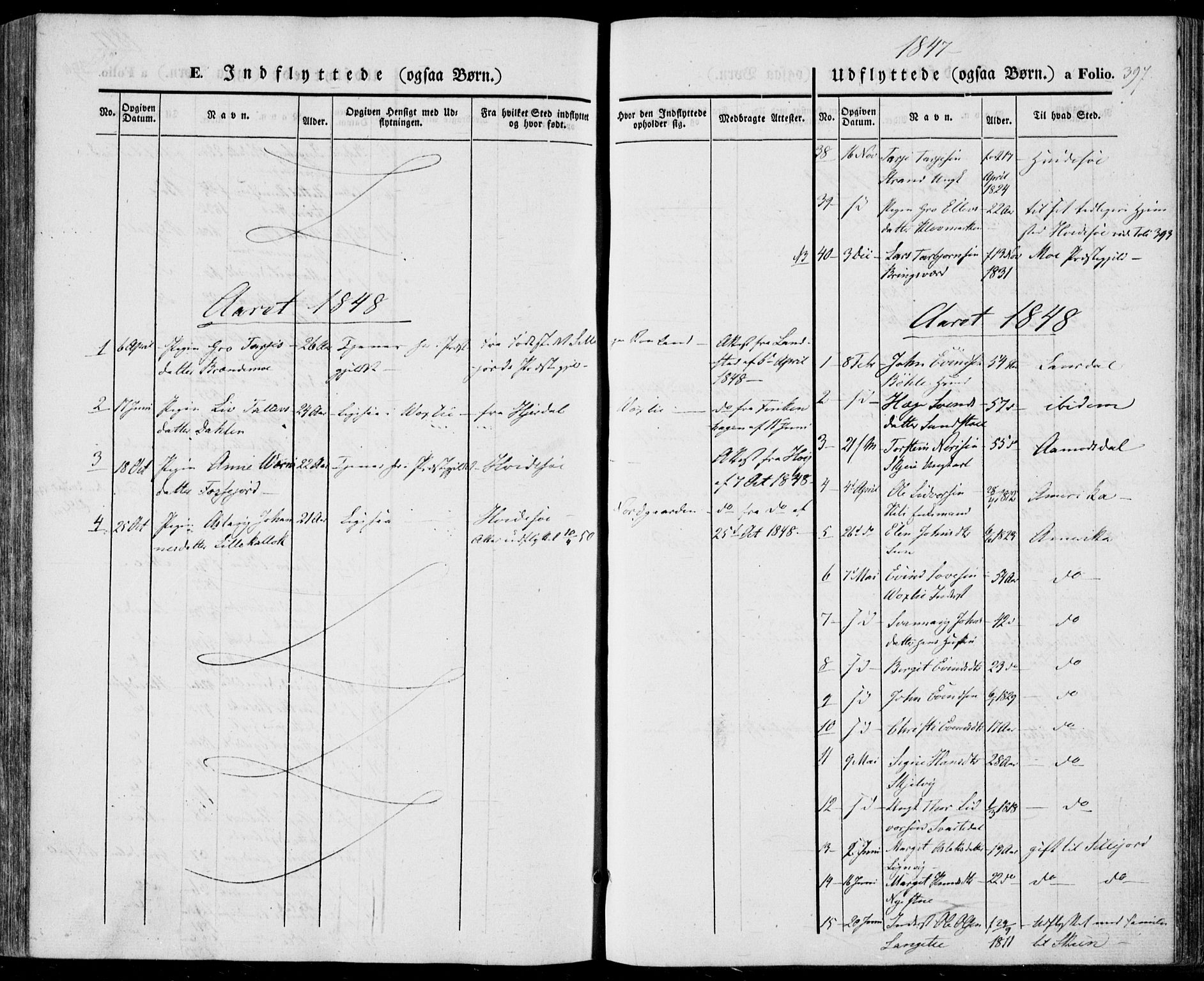 Vinje kirkebøker, SAKO/A-312/F/Fa/L0004: Parish register (official) no. I 4, 1843-1869, p. 397