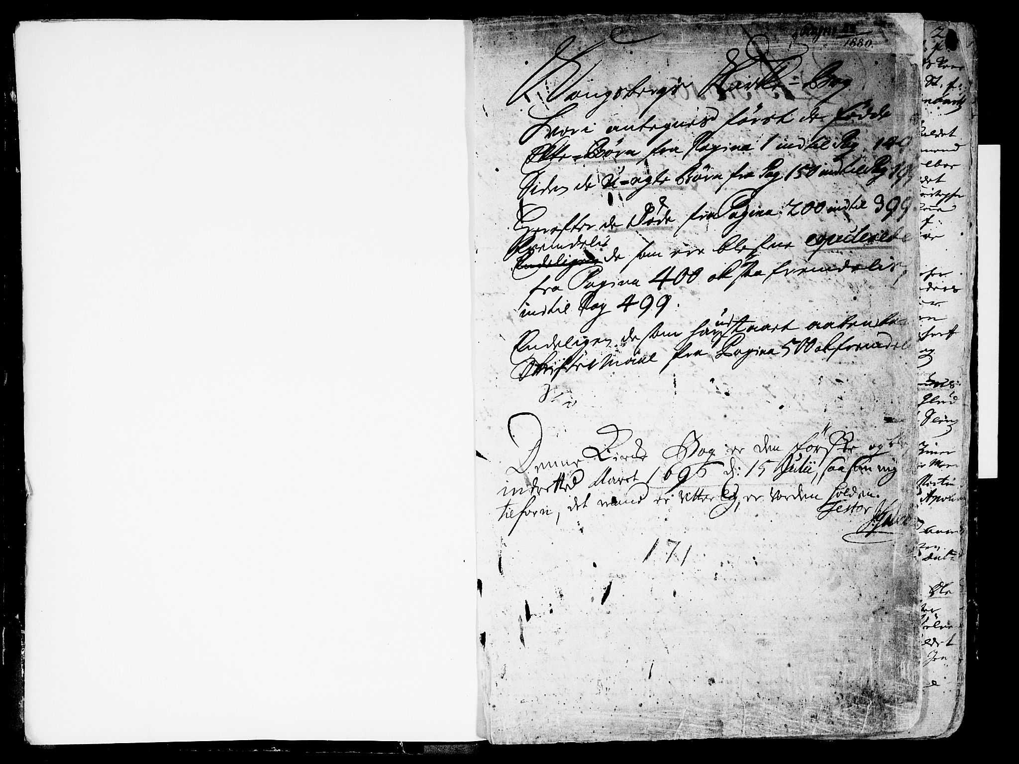 Kongsberg kirkebøker, AV/SAKO-A-22/F/Fa/L0001: Parish register (official) no. I 1, 1696-1720