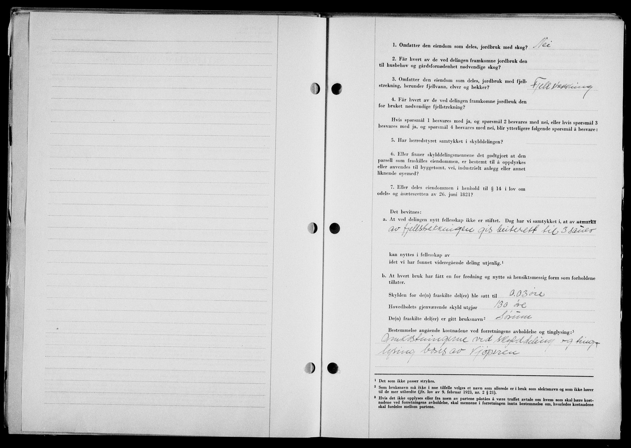 Lofoten sorenskriveri, SAT/A-0017/1/2/2C/L0016a: Mortgage book no. 16a, 1947-1947, Diary no: : 1249/1947