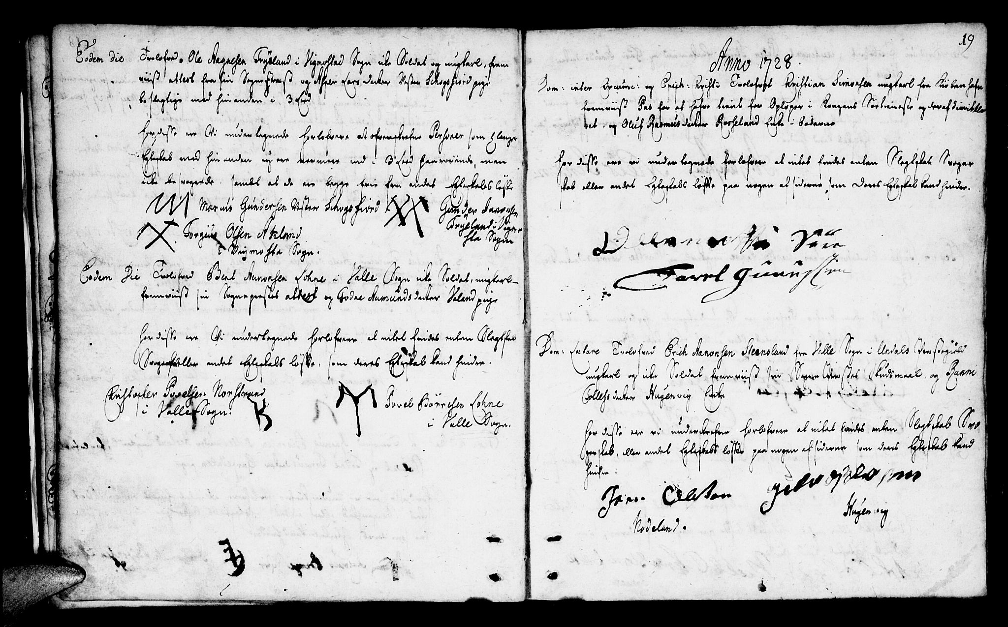 Mandal sokneprestkontor, SAK/1111-0030/F/Fa/Faa/L0002: Parish register (official) no. A 2, 1720-1754, p. 19
