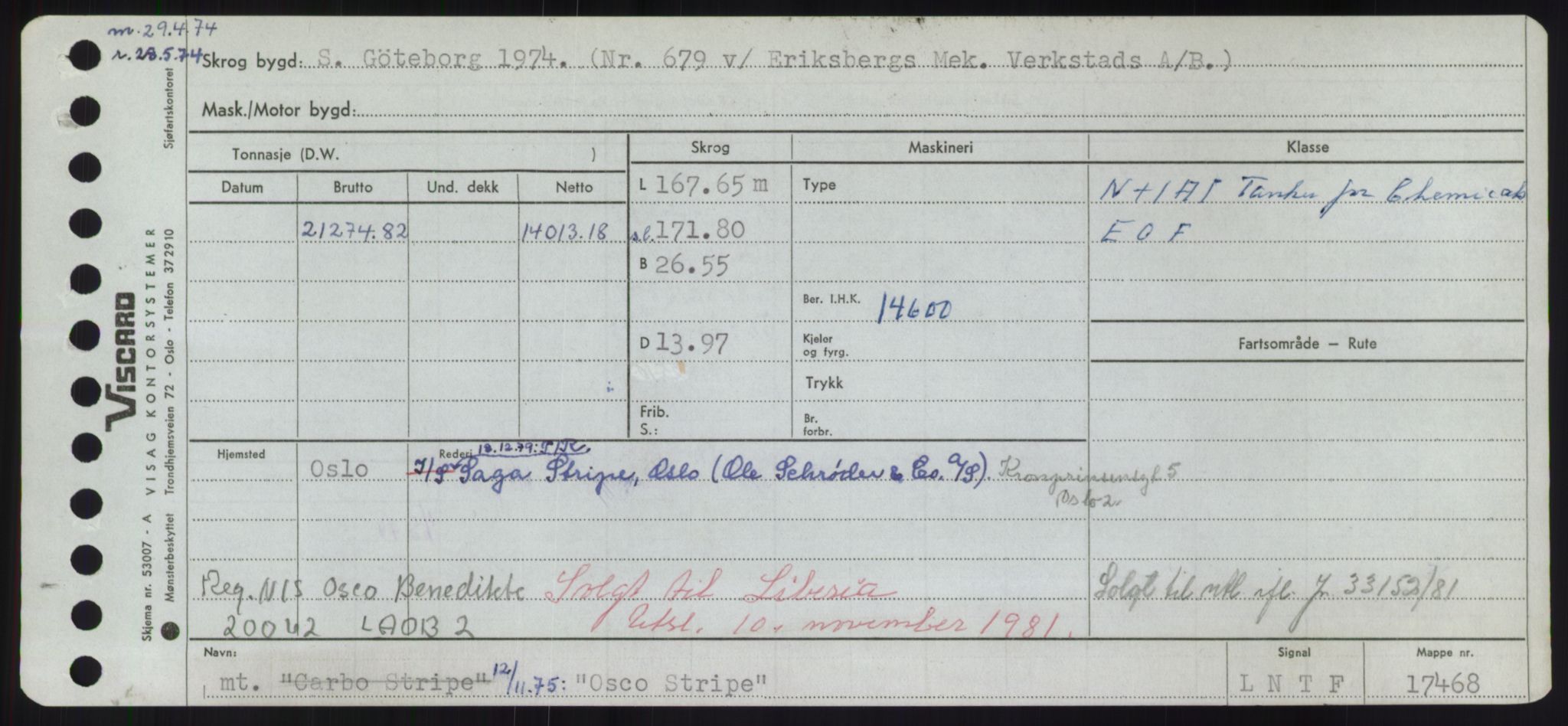 Sjøfartsdirektoratet med forløpere, Skipsmålingen, RA/S-1627/H/Hd/L0028: Fartøy, O, p. 425