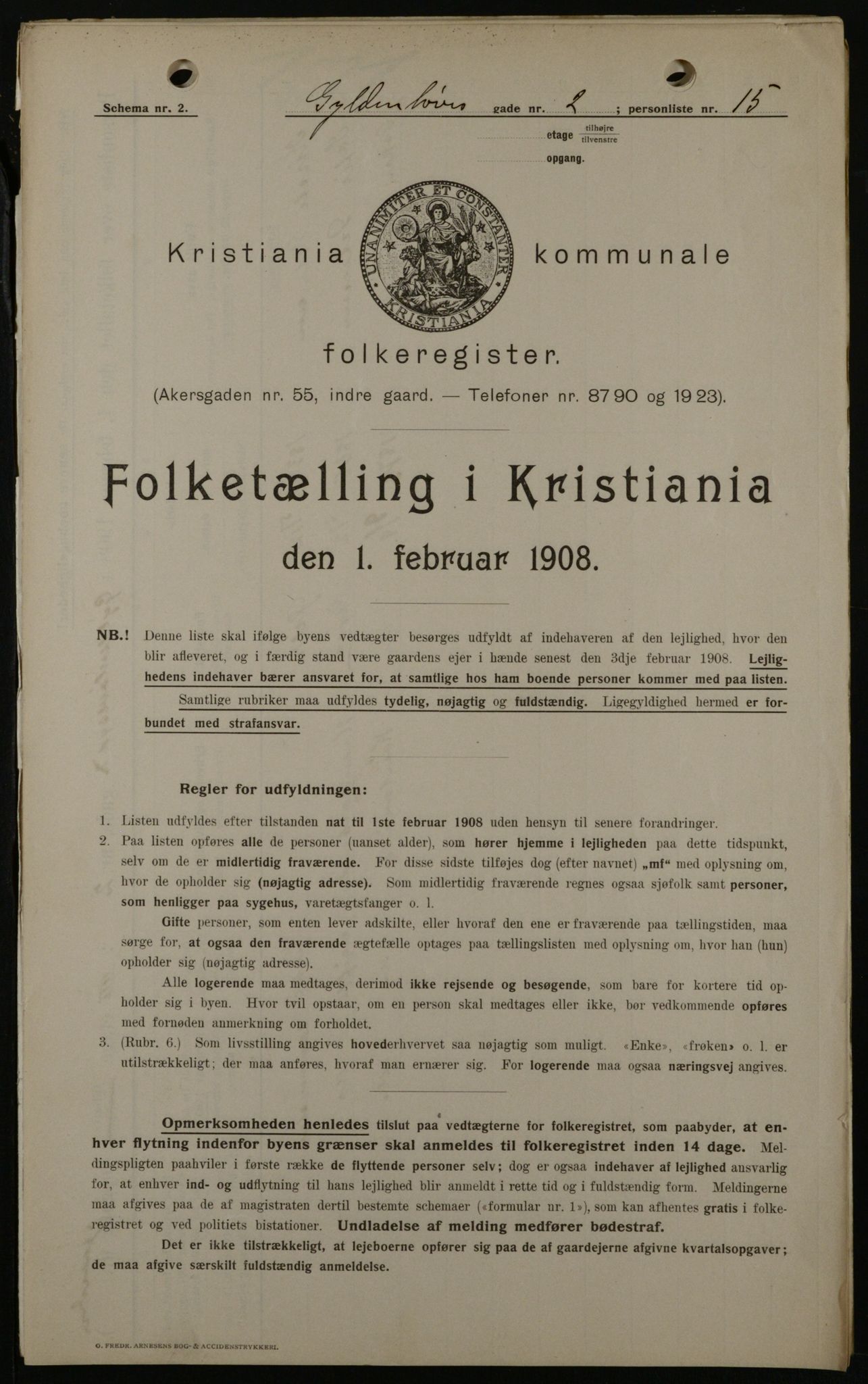 OBA, Municipal Census 1908 for Kristiania, 1908, p. 29322