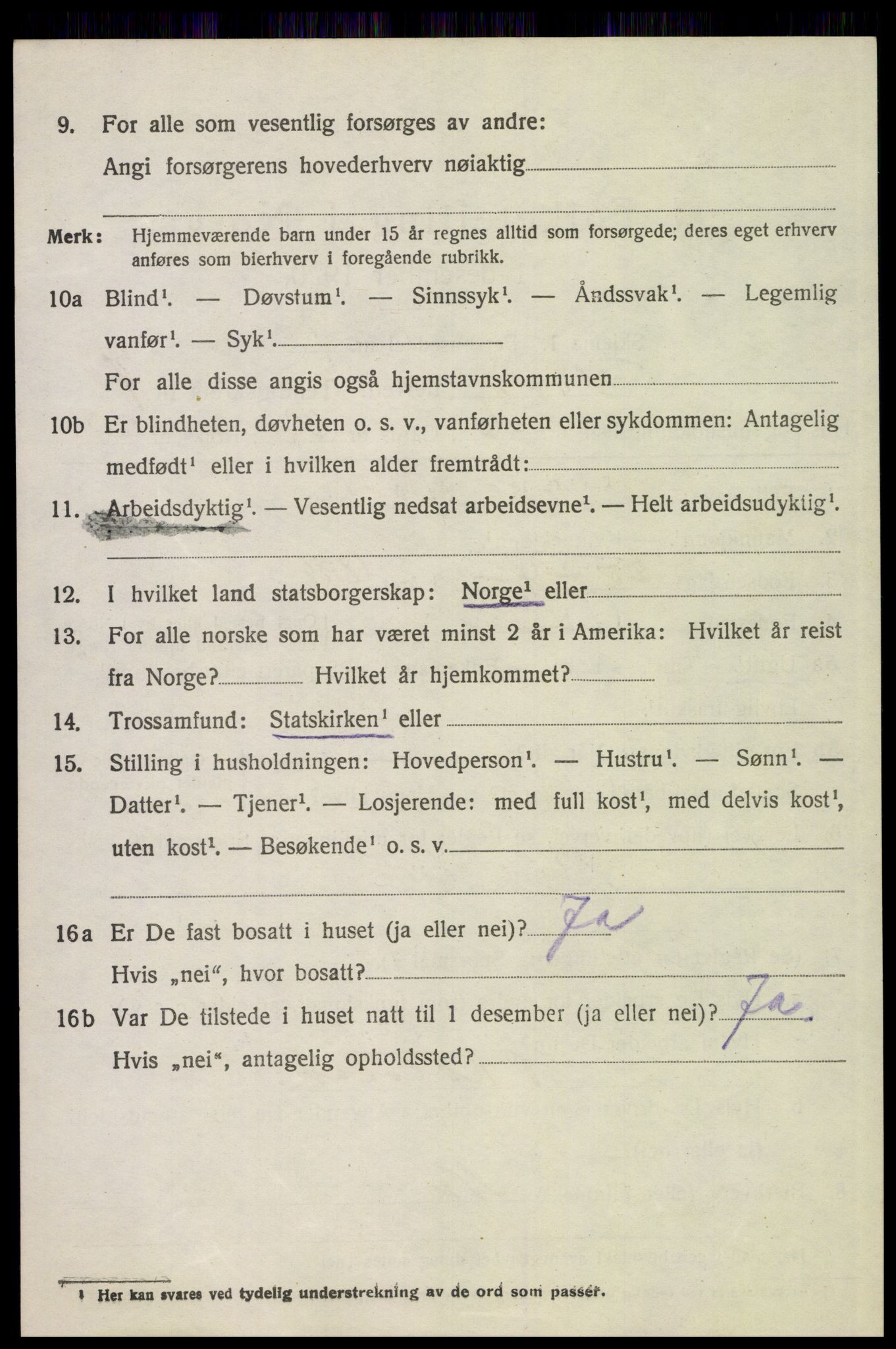 SAH, 1920 census for Tolga, 1920, p. 4330