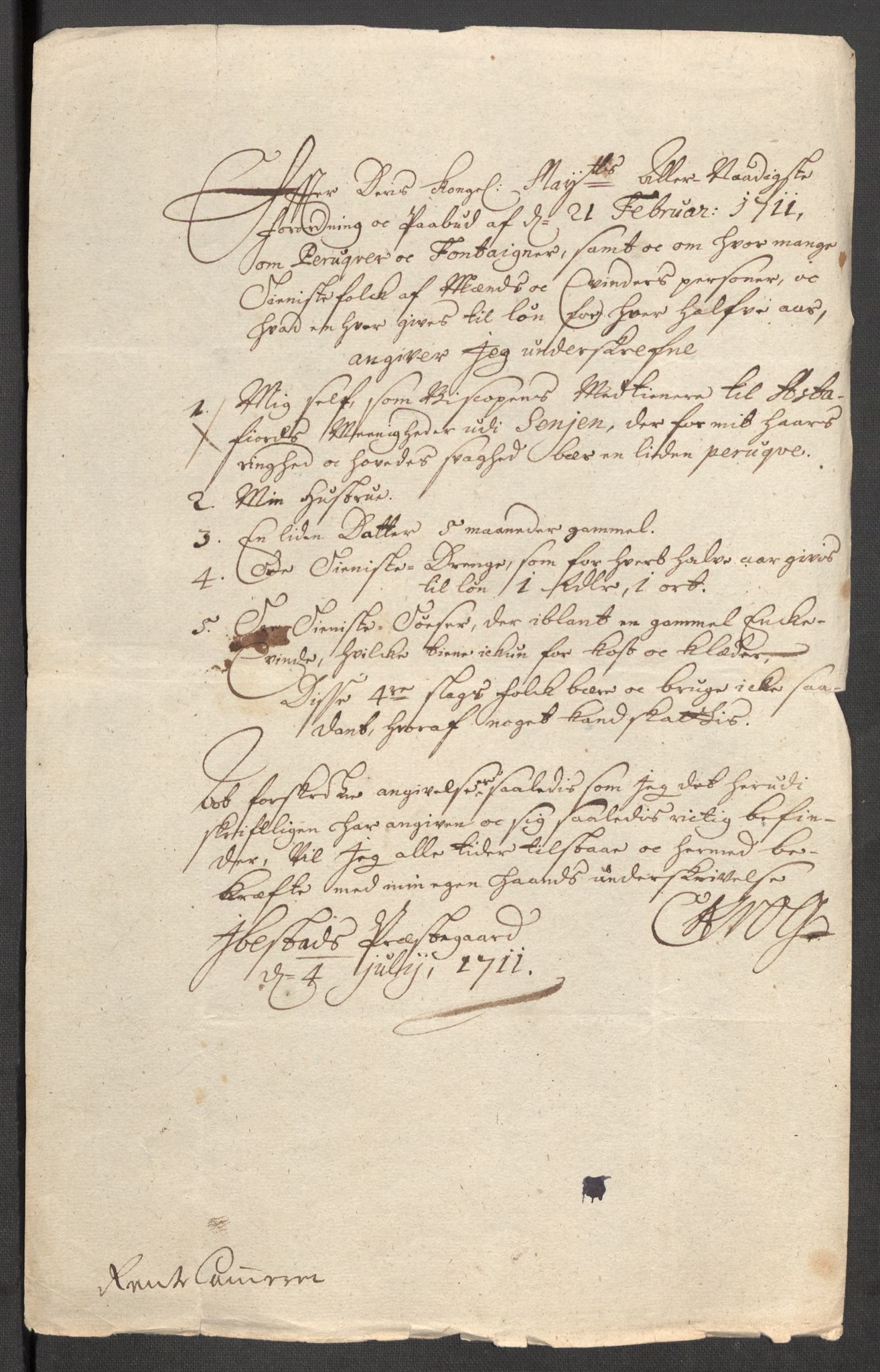 Rentekammeret inntil 1814, Reviderte regnskaper, Fogderegnskap, AV/RA-EA-4092/R68/L4758: Fogderegnskap Senja og Troms, 1711-1712, p. 104