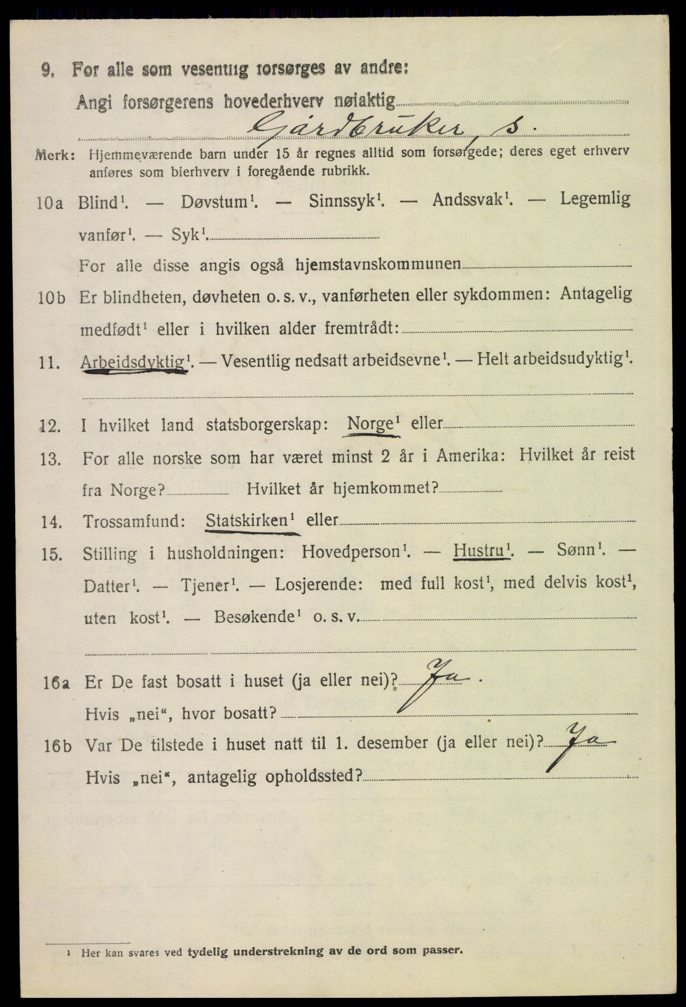 SAH, 1920 census for Kvikne, 1920, p. 2455