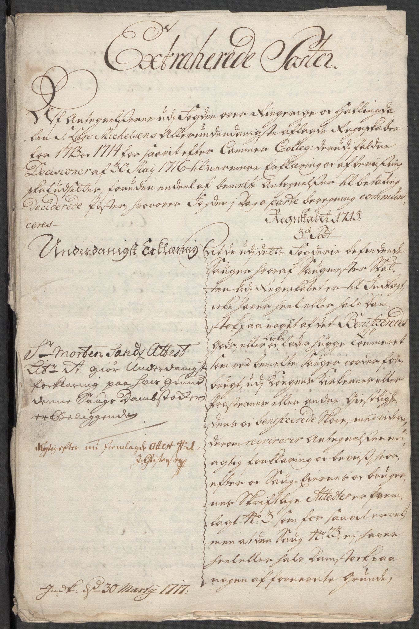 Rentekammeret inntil 1814, Reviderte regnskaper, Fogderegnskap, RA/EA-4092/R23/L1472: Fogderegnskap Ringerike og Hallingdal, 1713-1714, p. 290