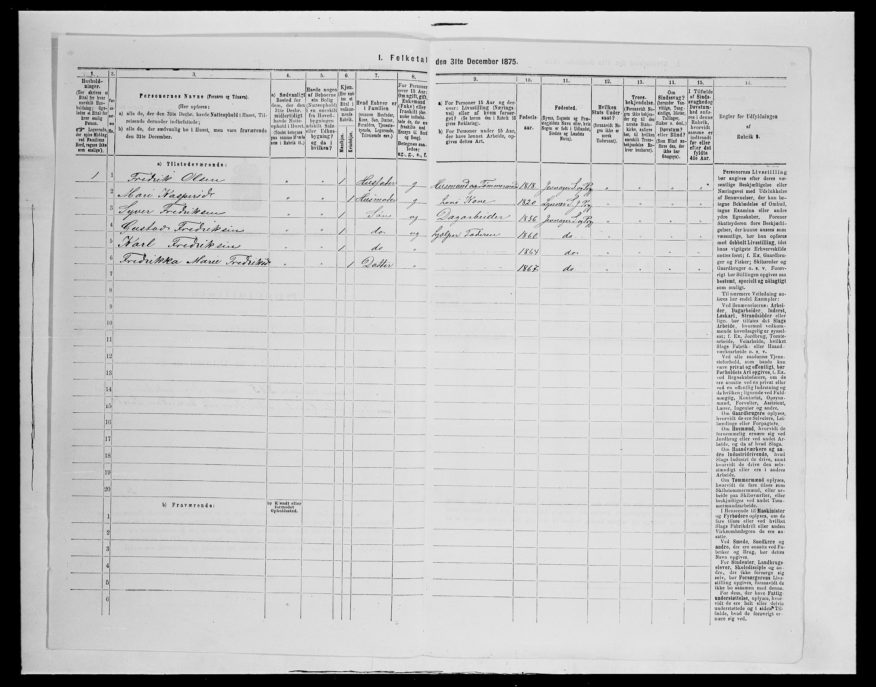 SAH, 1875 census for 0532P Jevnaker, 1875, p. 1159