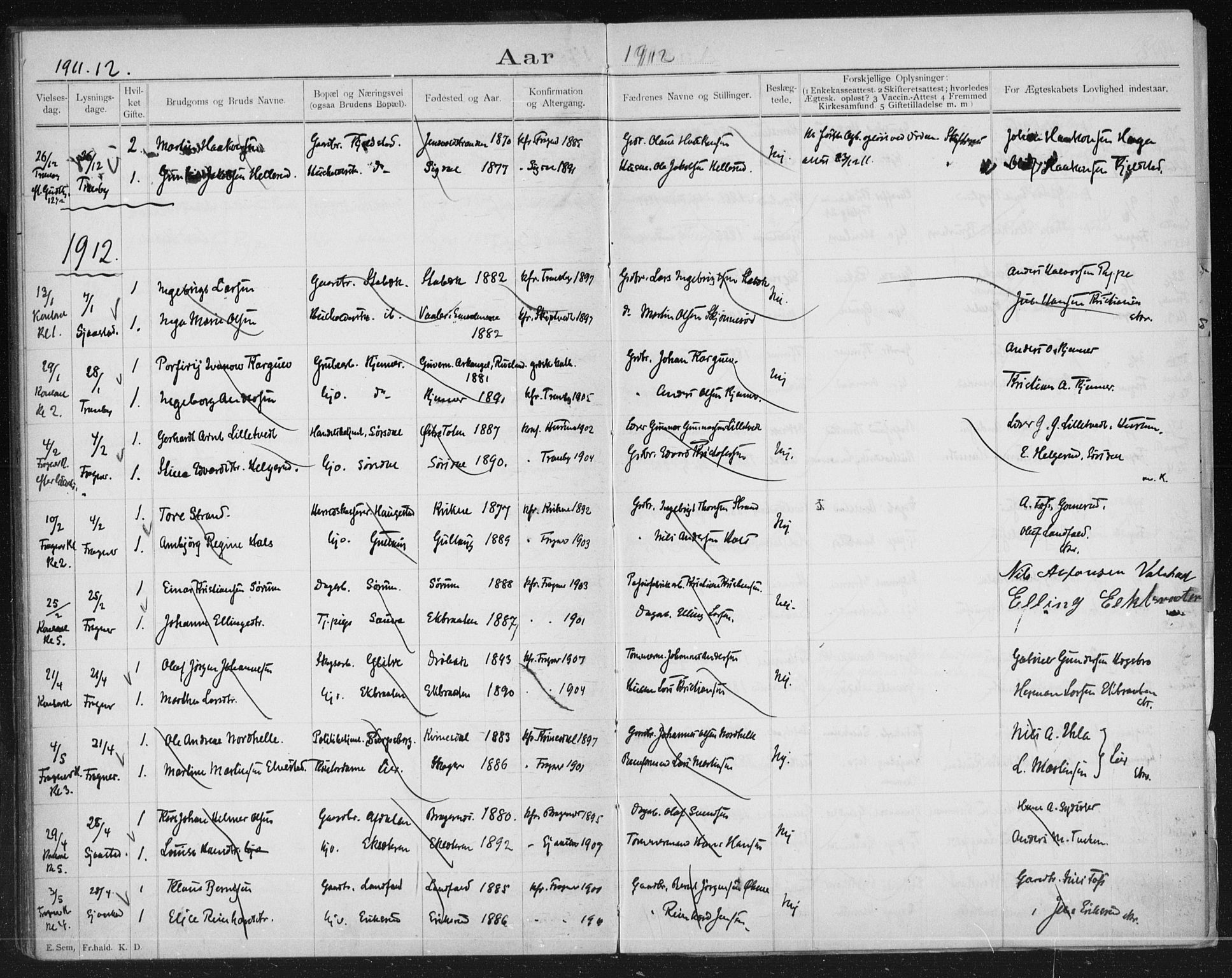 Lier kirkebøker, AV/SAKO-A-230/H/Ha/L0001: Banns register no. 1, 1900-1936