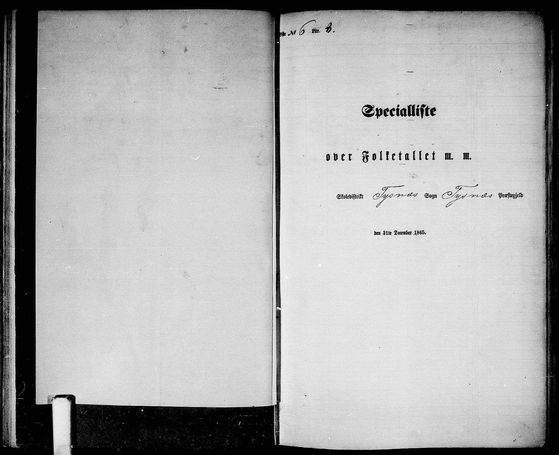 RA, 1865 census for Tysnes, 1865, p. 108