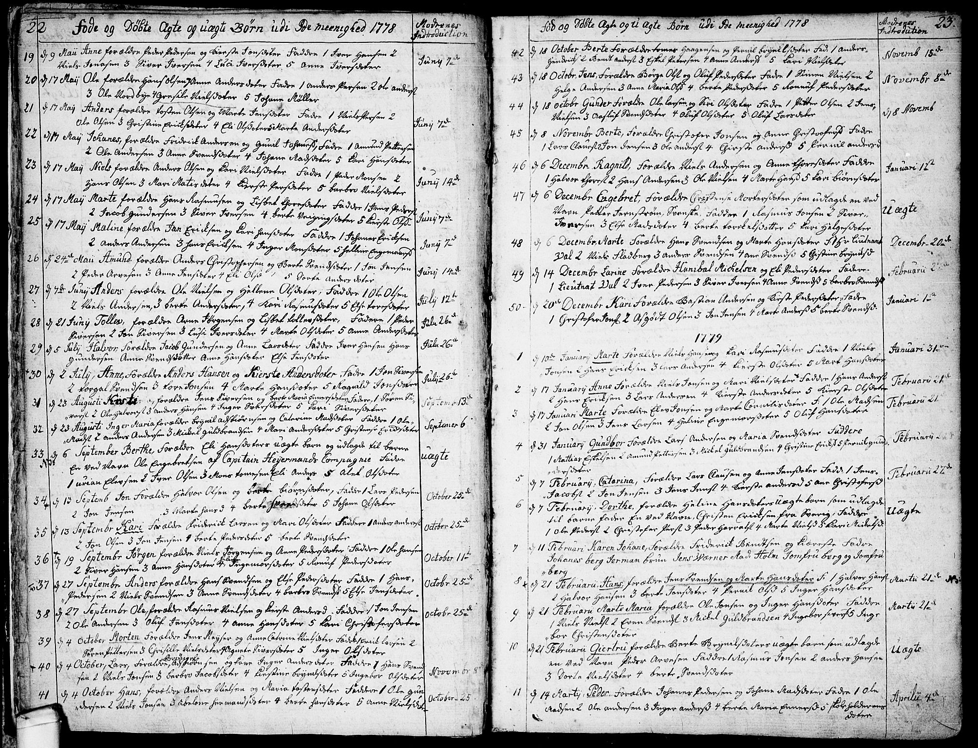 Idd prestekontor Kirkebøker, AV/SAO-A-10911/F/Fc/L0001: Parish register (official) no. III 1, 1770-1814, p. 22-23