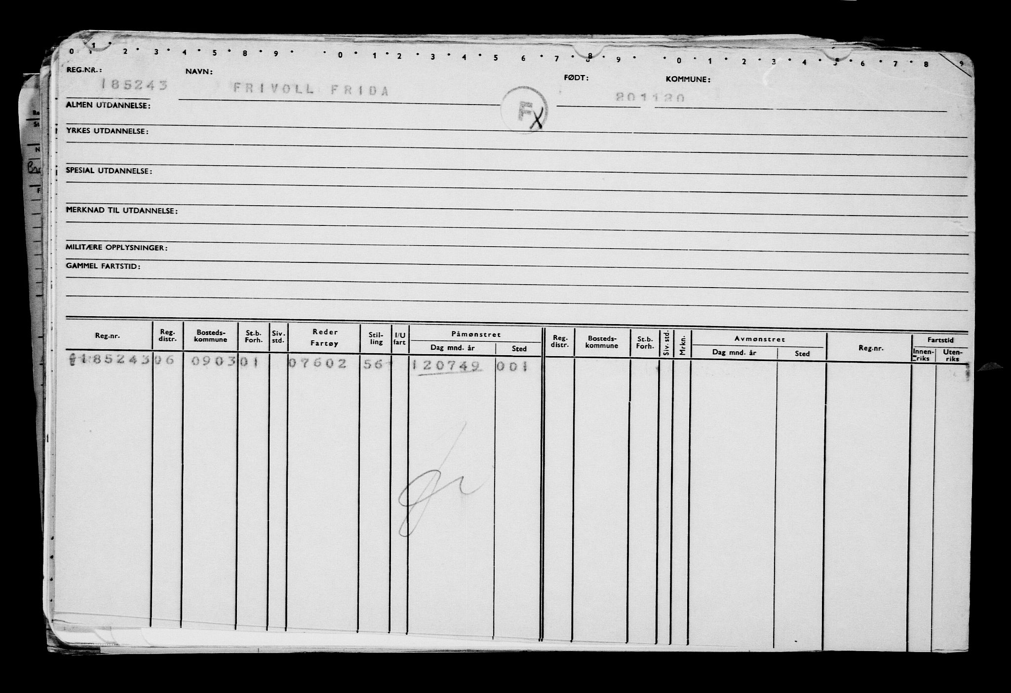 Direktoratet for sjømenn, AV/RA-S-3545/G/Gb/L0187: Hovedkort, 1920, p. 430