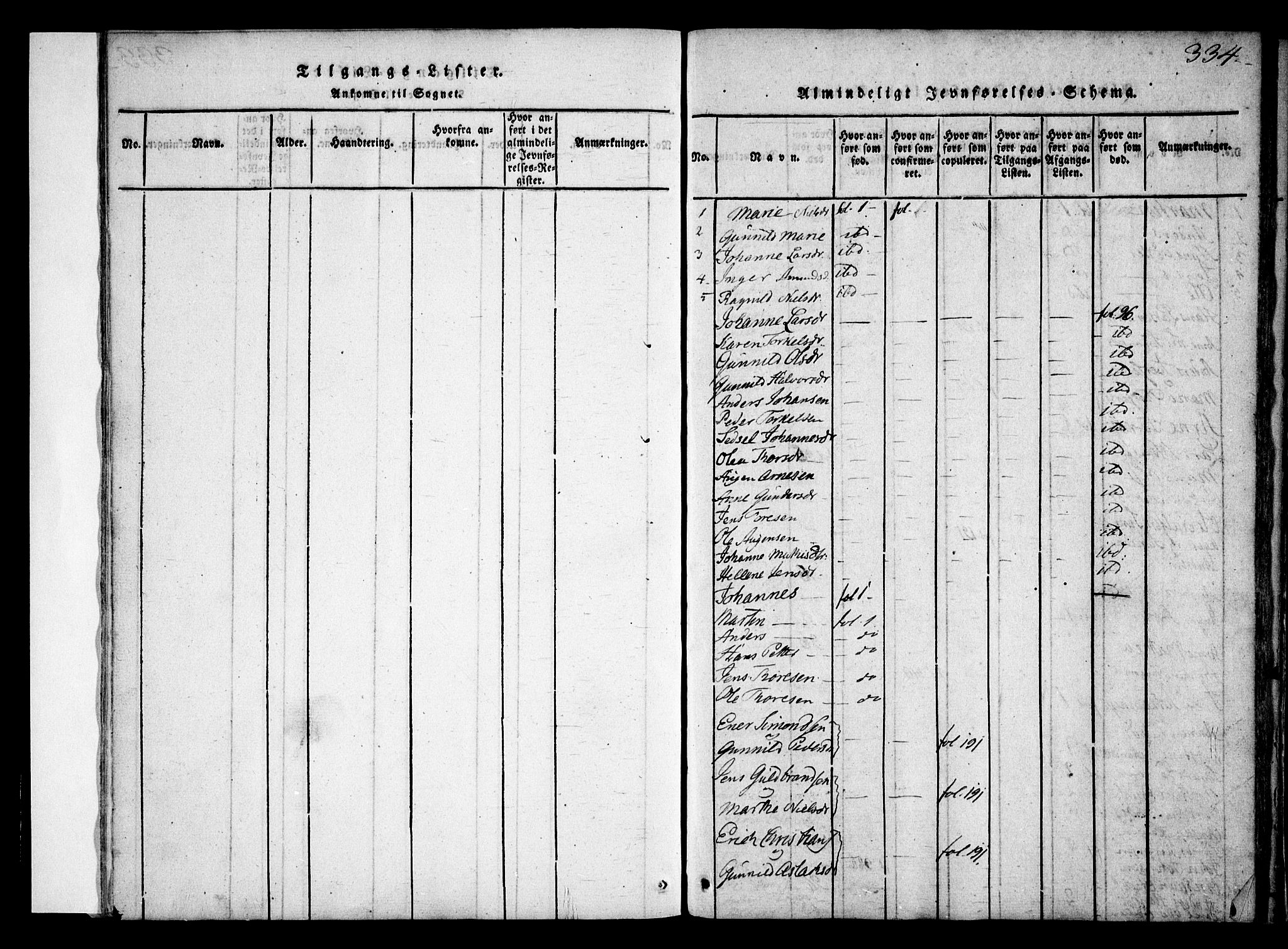 Skiptvet prestekontor Kirkebøker, SAO/A-20009/F/Fa/L0005: Parish register (official) no. 5, 1814-1838, p. 334