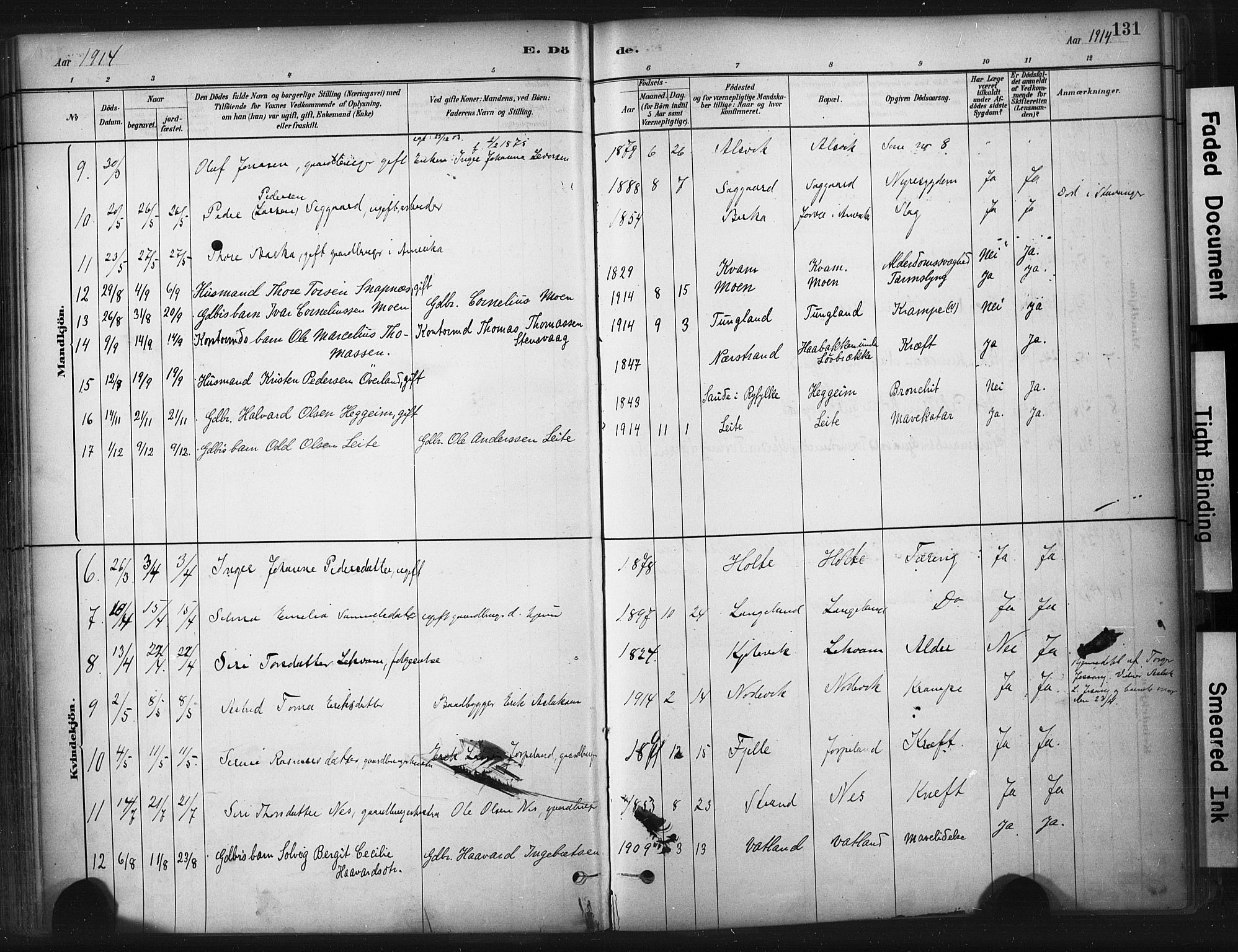 Strand sokneprestkontor, AV/SAST-A-101828/H/Ha/Haa/L0010: Parish register (official) no. A 10, 1882-1929, p. 131