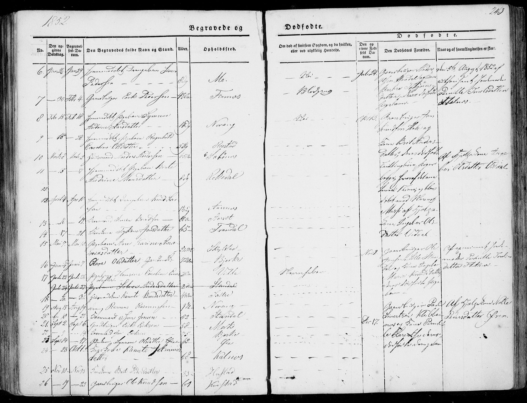 Ministerialprotokoller, klokkerbøker og fødselsregistre - Møre og Romsdal, AV/SAT-A-1454/515/L0209: Parish register (official) no. 515A05, 1847-1868, p. 243