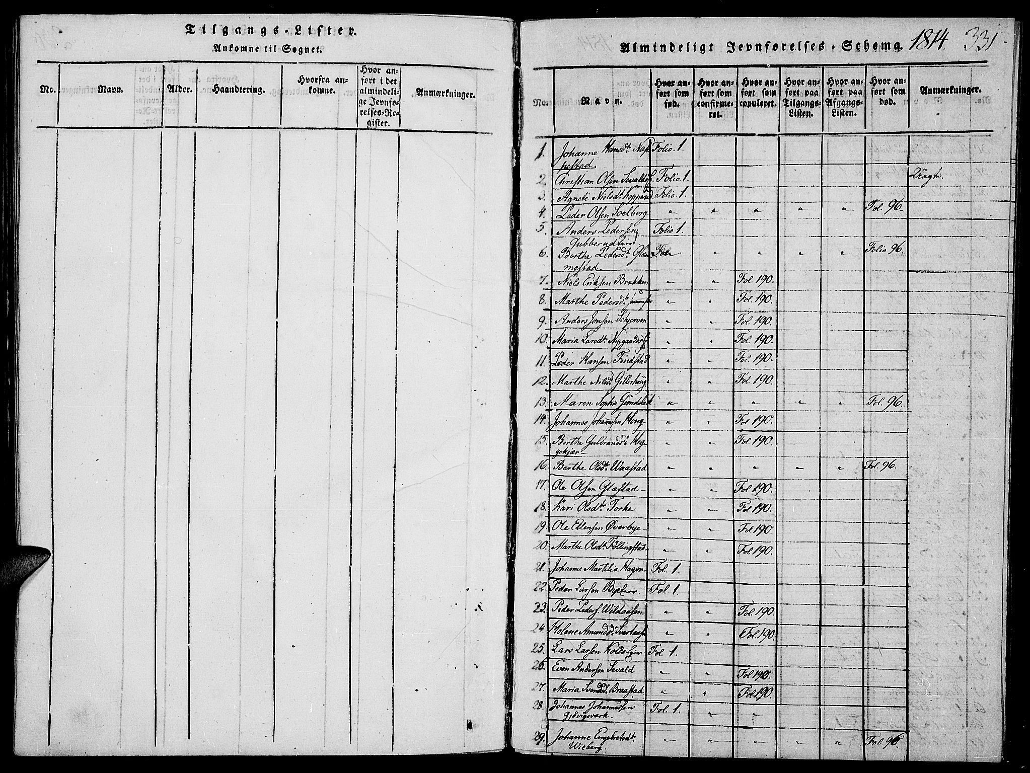 Vardal prestekontor, SAH/PREST-100/H/Ha/Haa/L0004: Parish register (official) no. 4, 1814-1831, p. 331